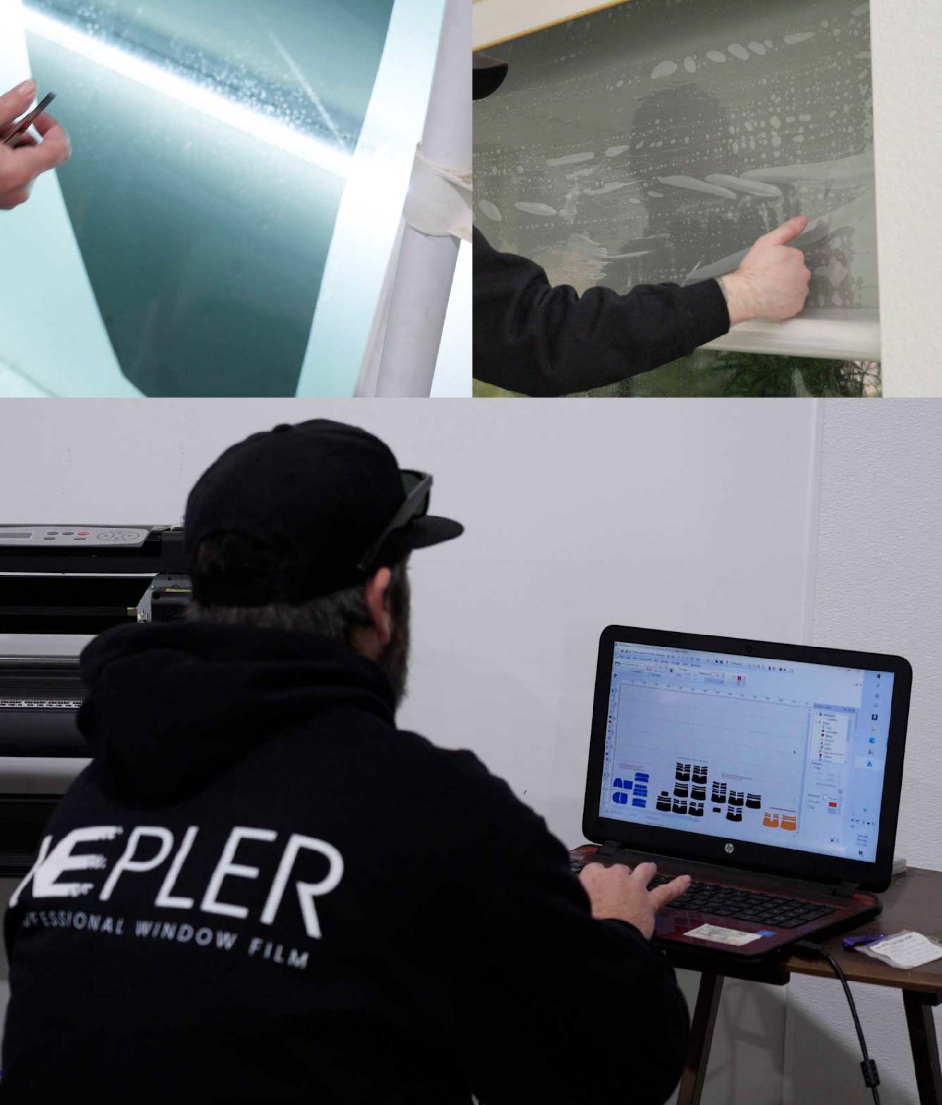Ceramic Window Tinting Expert Cutting Film in Redmond, Oregon