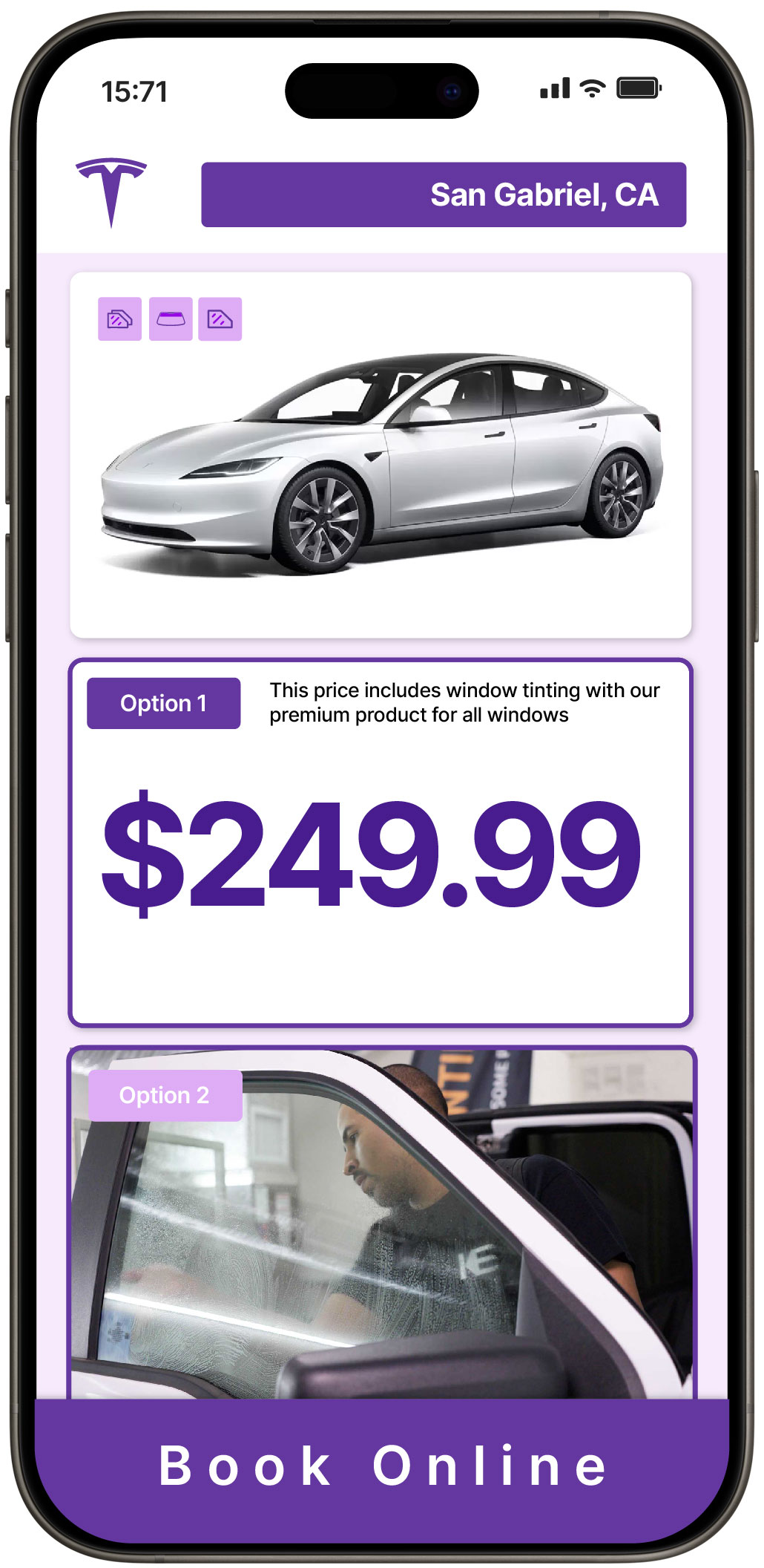 View Reasonable Tesla Window Tinting Prices in San Gabriel, California