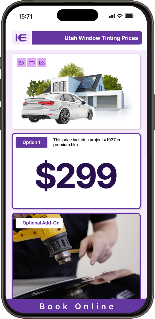 View Competitive Car Window Tinting Prices in Utah