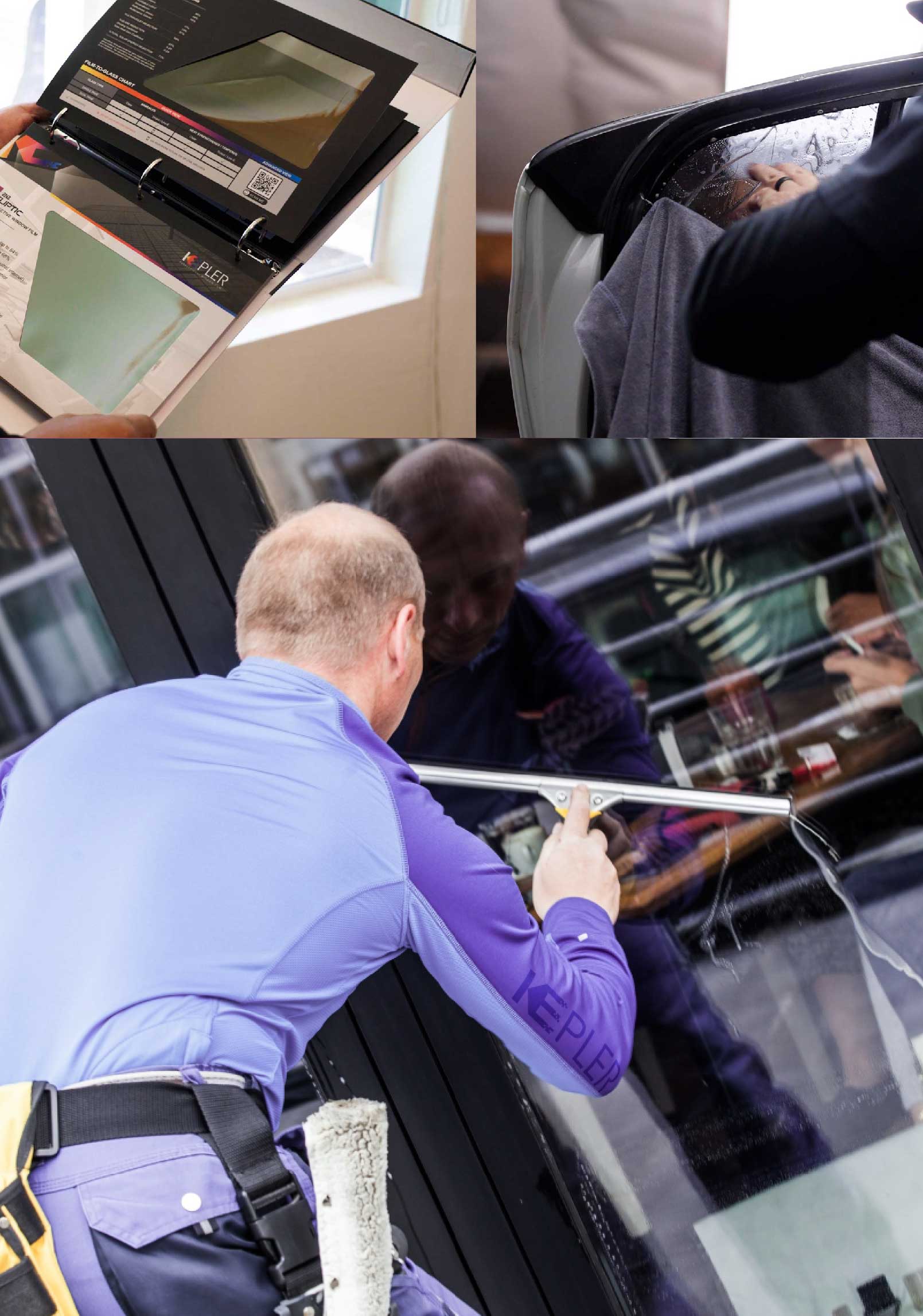 Kepler Professional Applying Anti-Graffiti Window Film to a Yonkers Shop Front