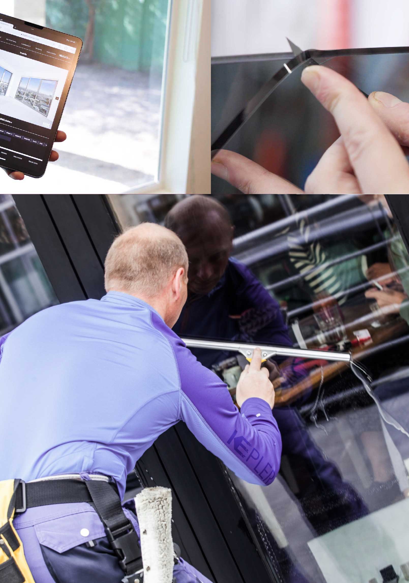 Kepler Professional Applying Anti-Graffiti Window Film to a Mansfield Depot Shop Front