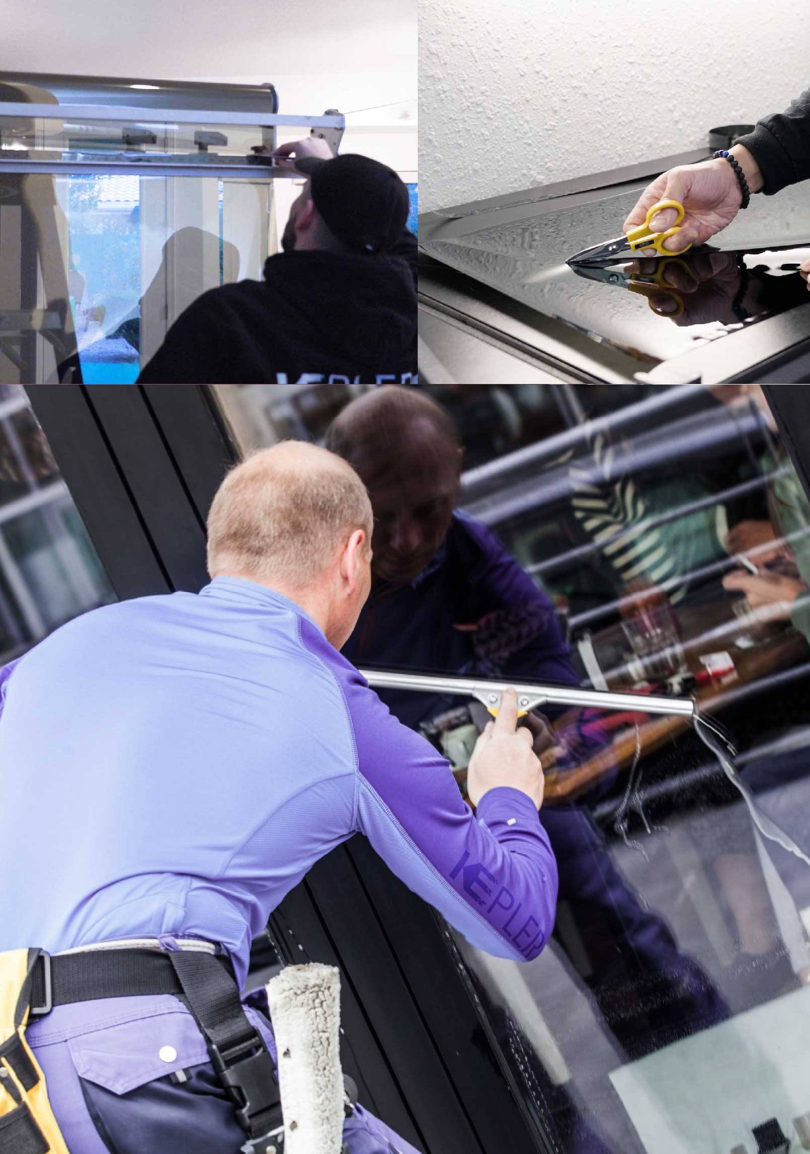 Kepler Expert Applying Anti-Graffiti Window Film to a Takoma Park Shop Front