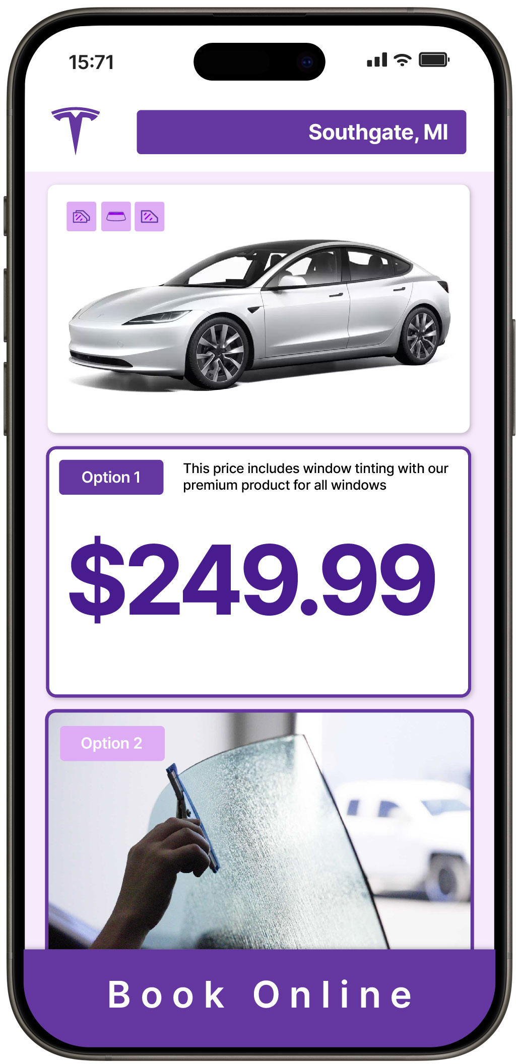 View Reasonable Tesla Window Tinting Costs in Southgate, Michigan