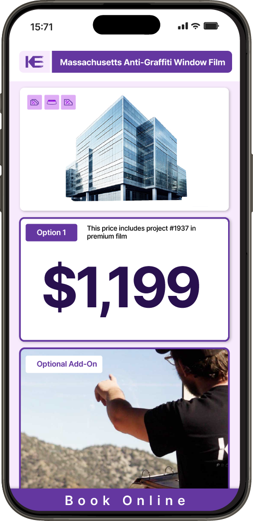 Get Anti-Graffiti Window Film Pricing on Your Phone in Massachusetts