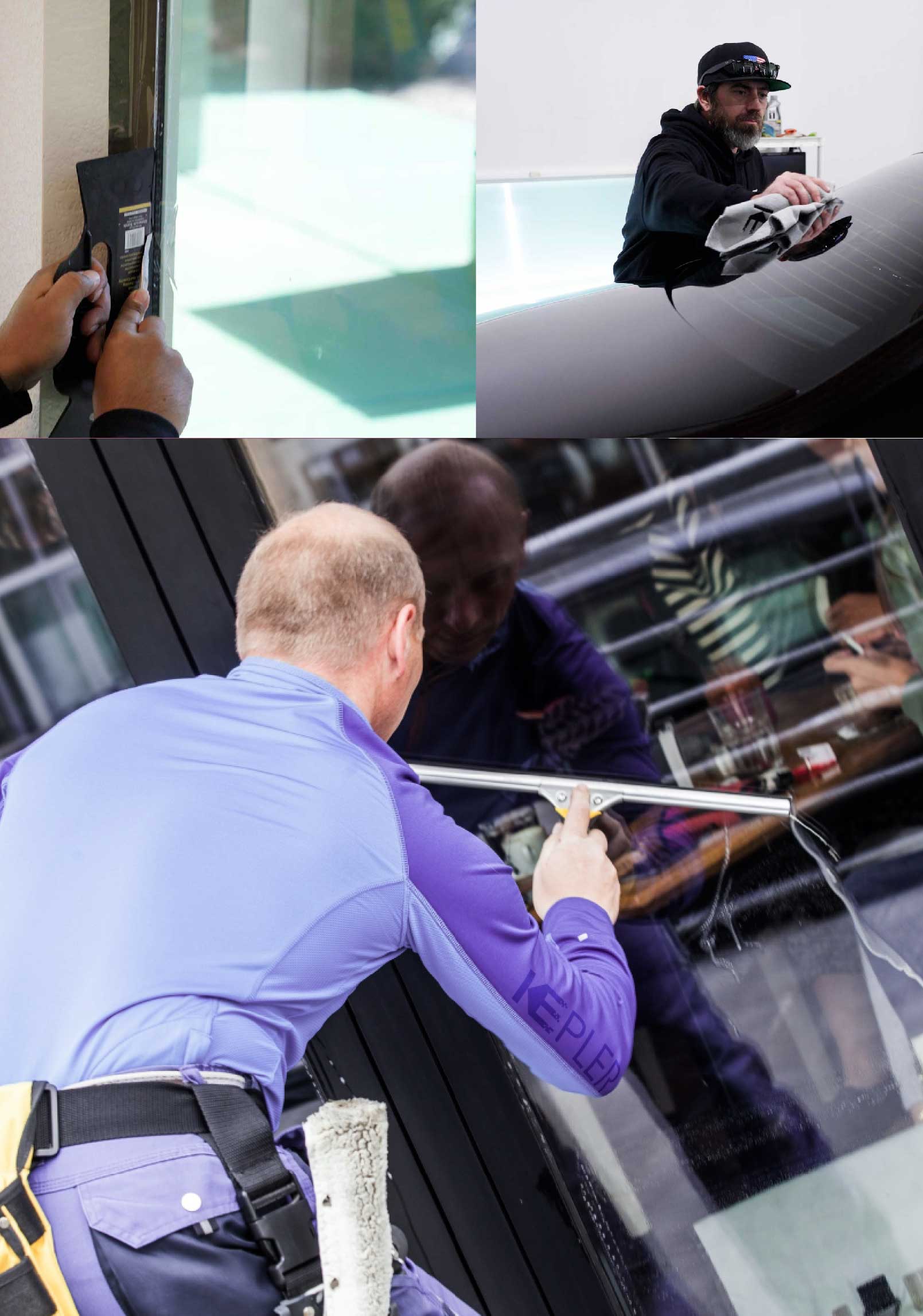 Kepler Expert Applying Anti-Graffiti Window Film to a Youngstown Shop Front