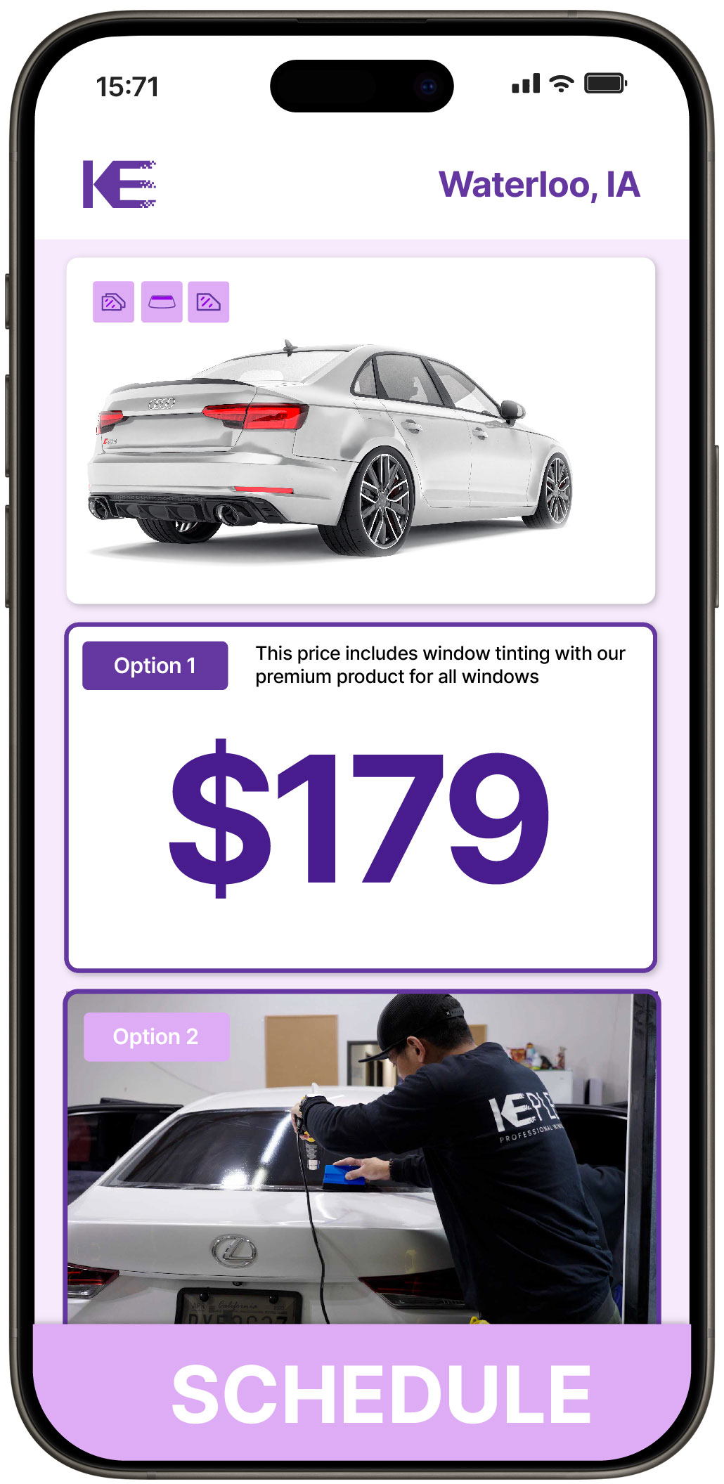 View Competitive Car Window Tinting Prices in Waterloo, Iowa