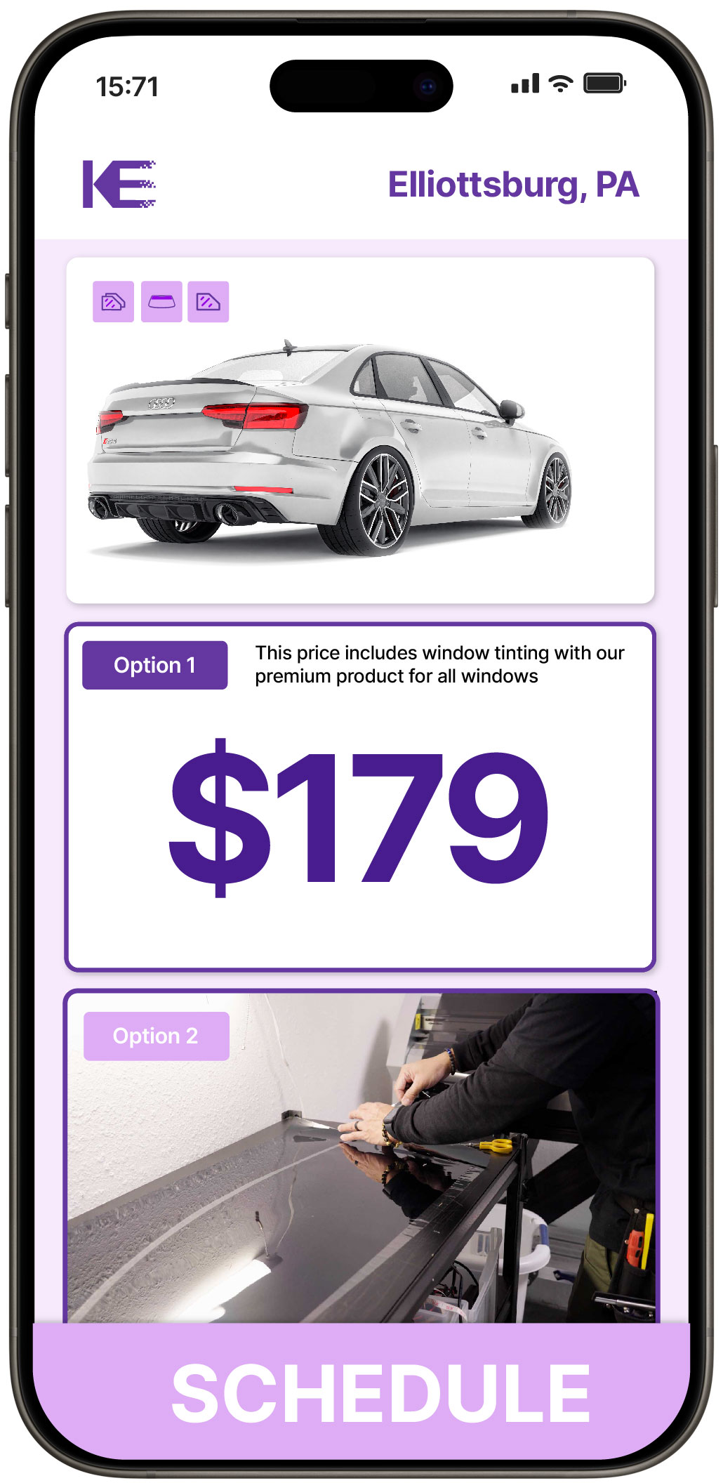 View Competitive Car Window Tinting Prices in Elliottsburg, Pennsylvania