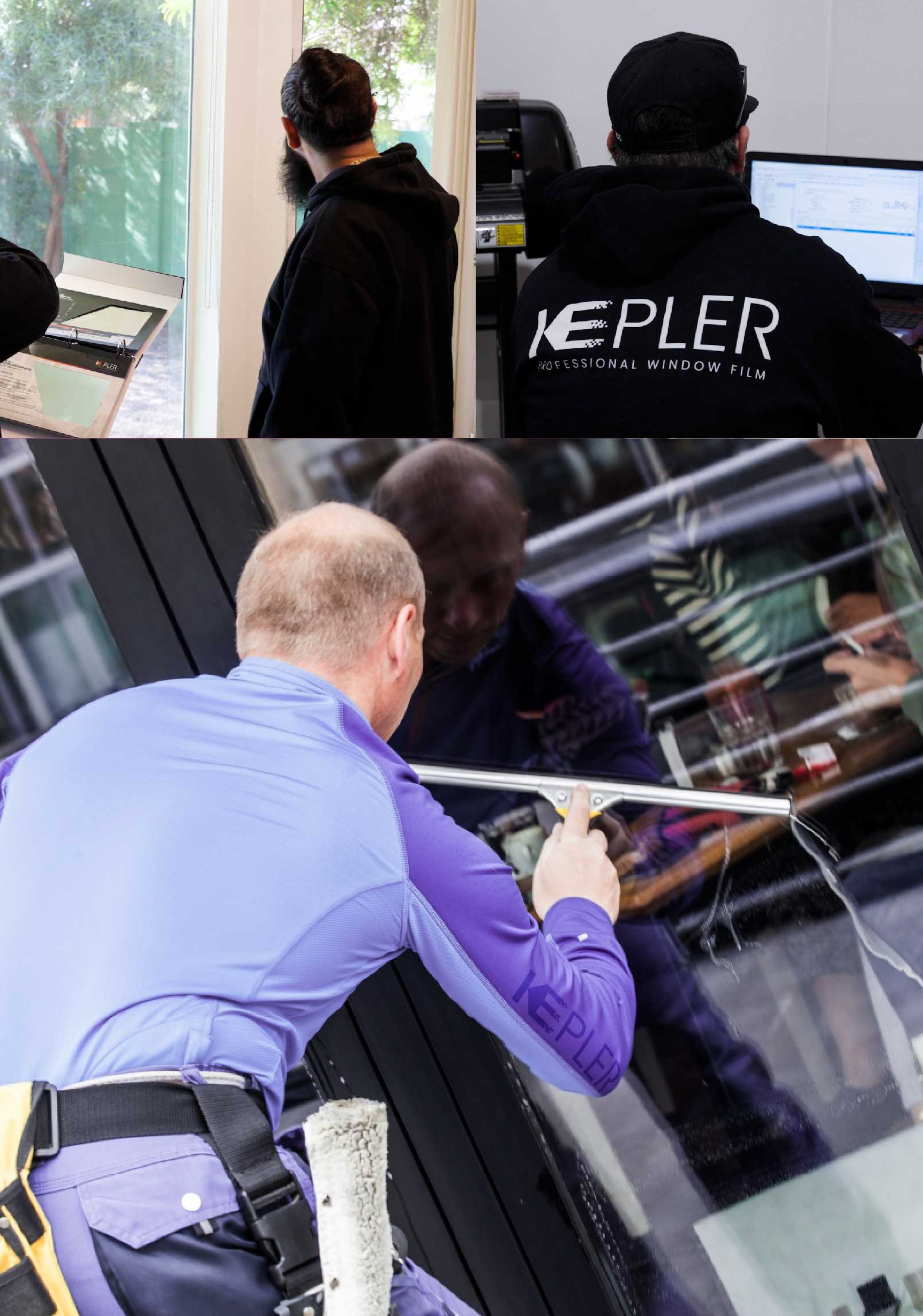 Kepler Professional Applying Anti-Graffiti Window Film to a Orchard Park Shop Front