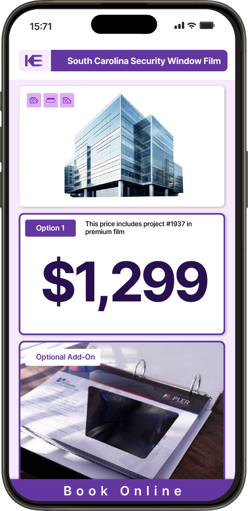 Get Security Window Film Pricing on Your Phone in South Carolina