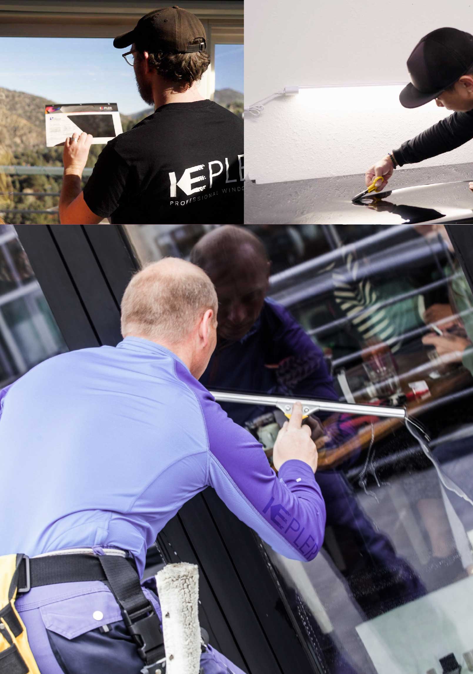 Kepler Professional Applying Anti-Graffiti Window Film to a Reisterstown Shop Front