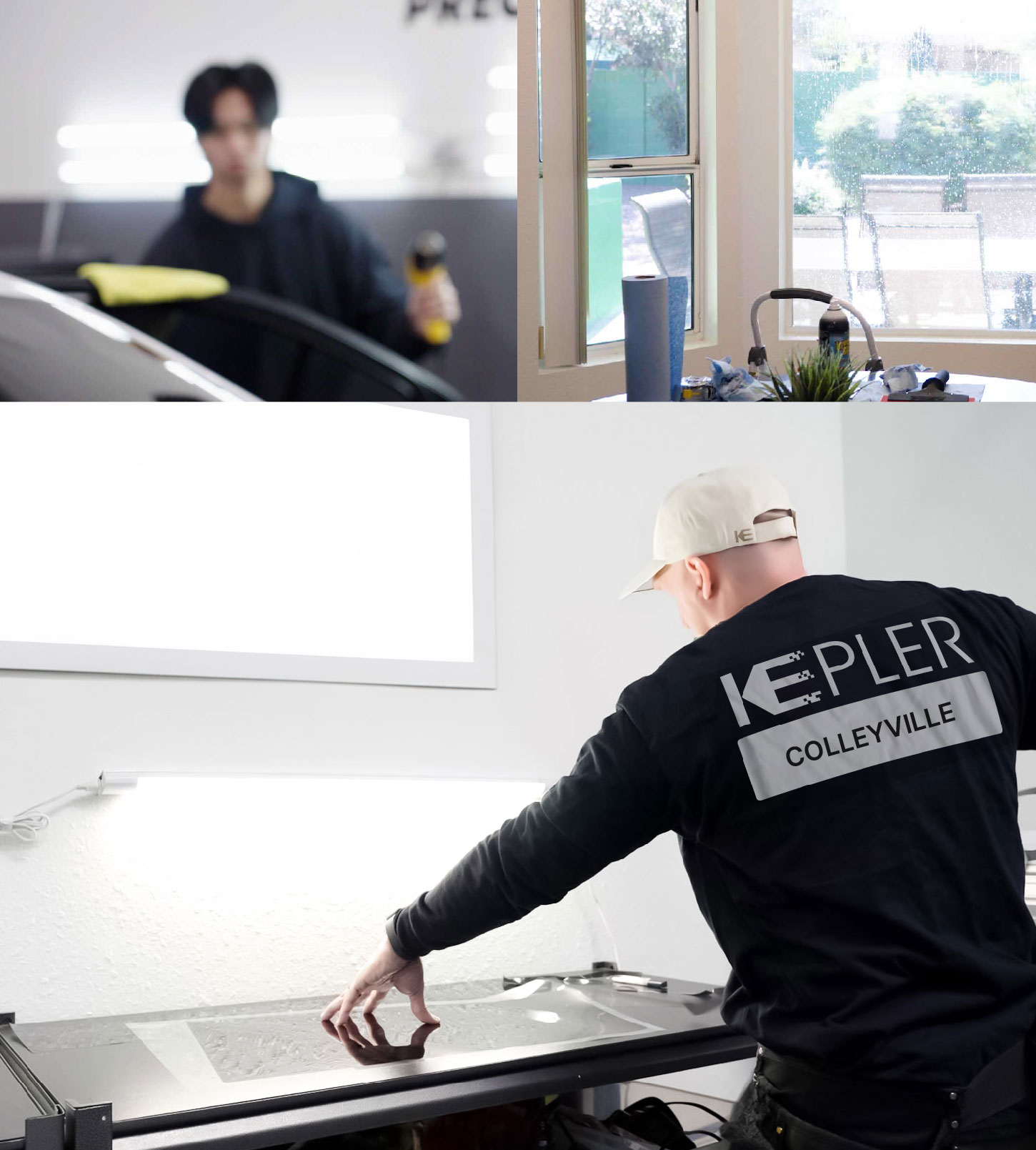 Window Tinting Specialist Cutting Film in Colleyville, Texas
