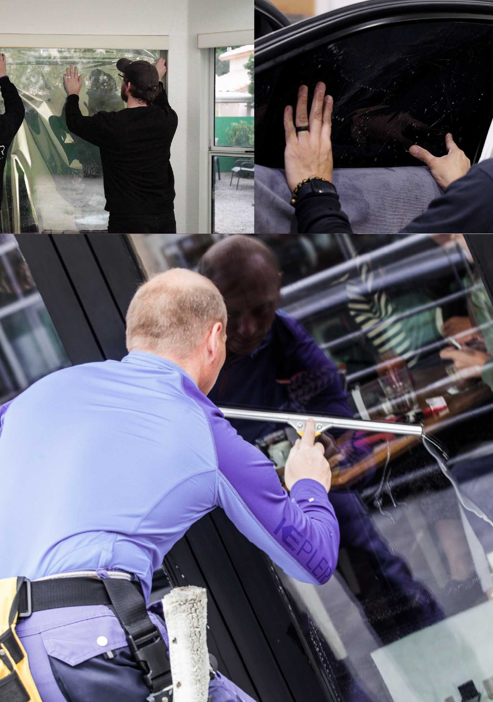 Kepler Expert Applying Anti-Graffiti Window Film to a Miamisburg Shop Front
