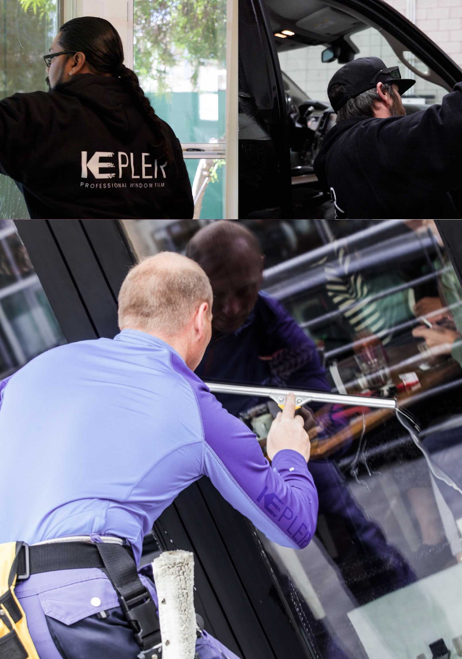 Kepler Skilled Applying Anti-Graffiti Window Film to a Sunnyside Shop Front