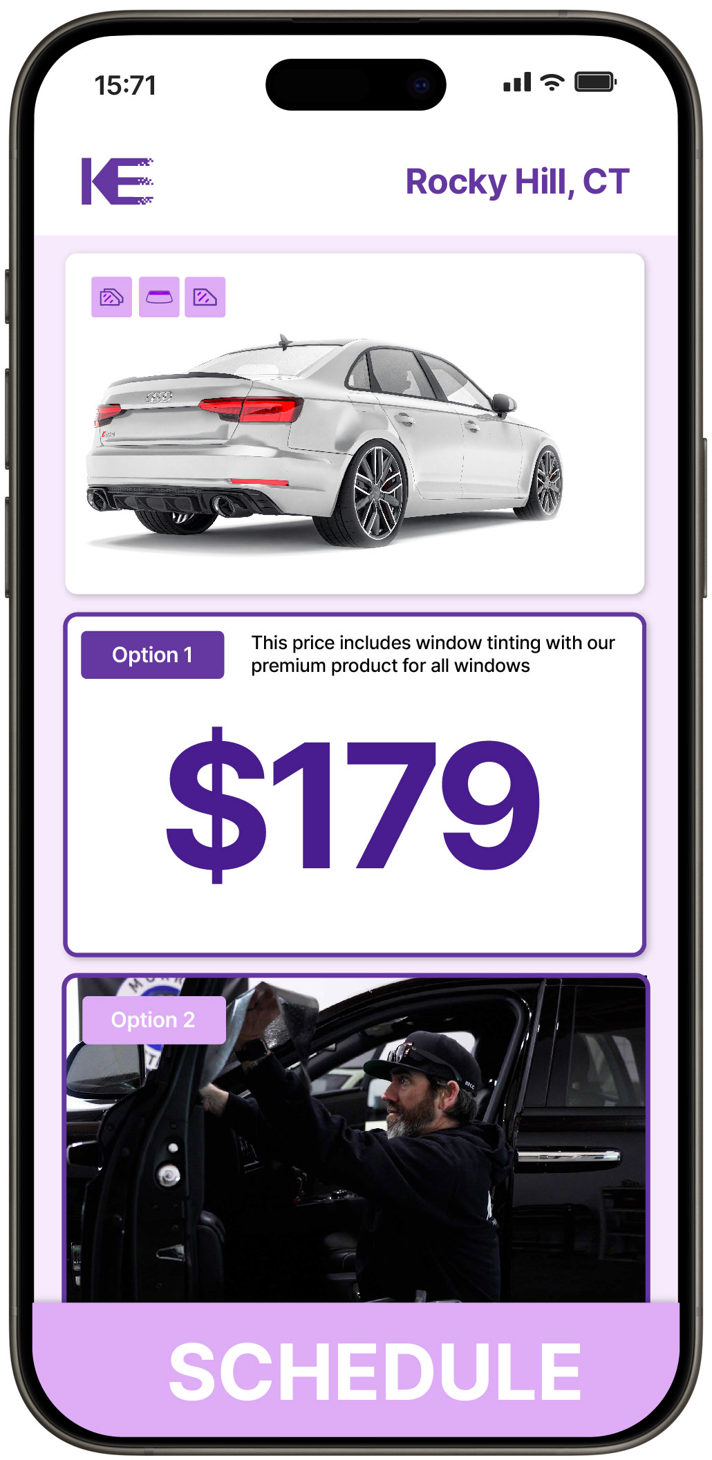 View Competitive Car Window Tinting Rates in Rocky Hill, Connecticut
