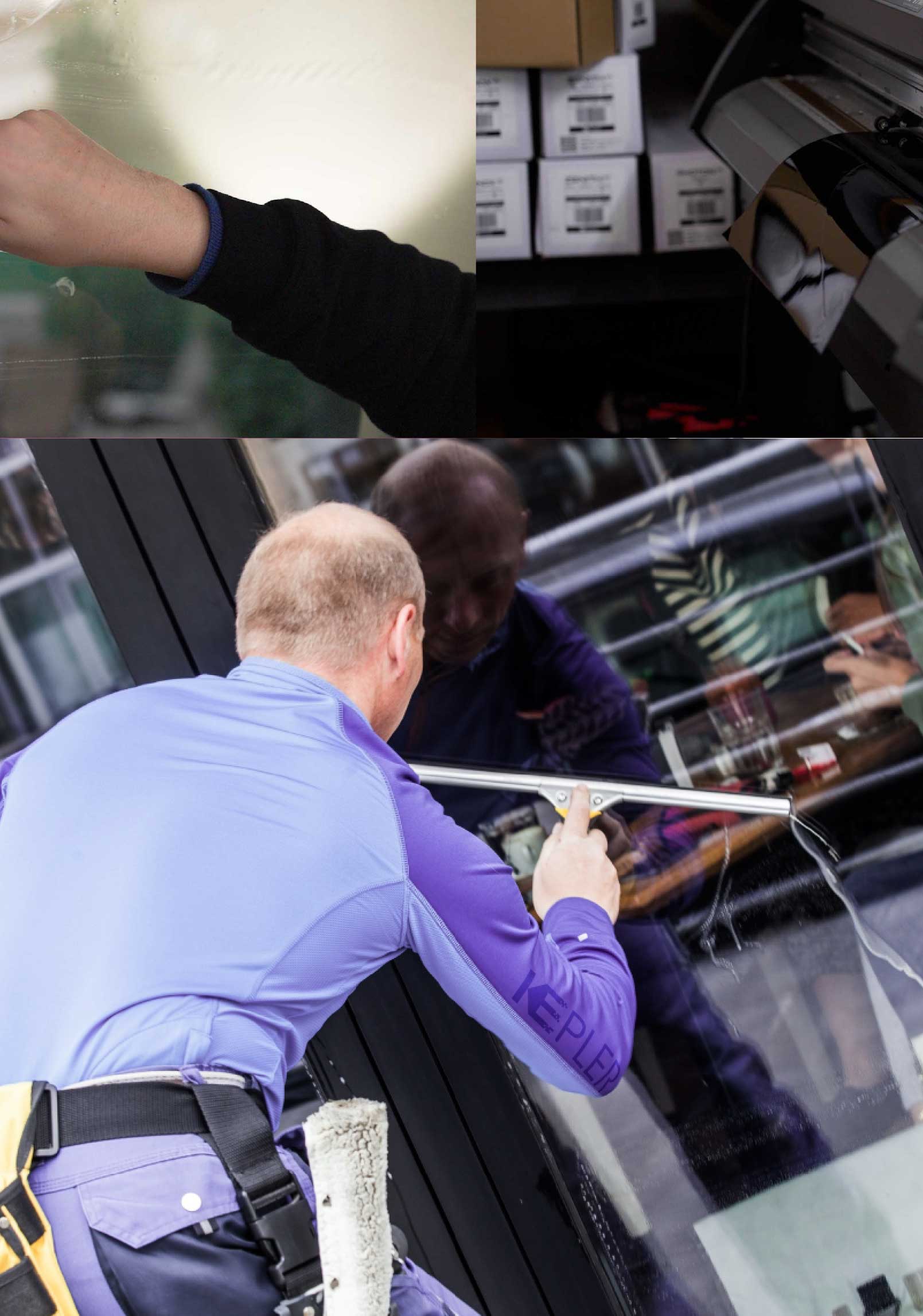 Kepler Expert Applying Anti-Graffiti Window Film to a Wellesley Shop Front