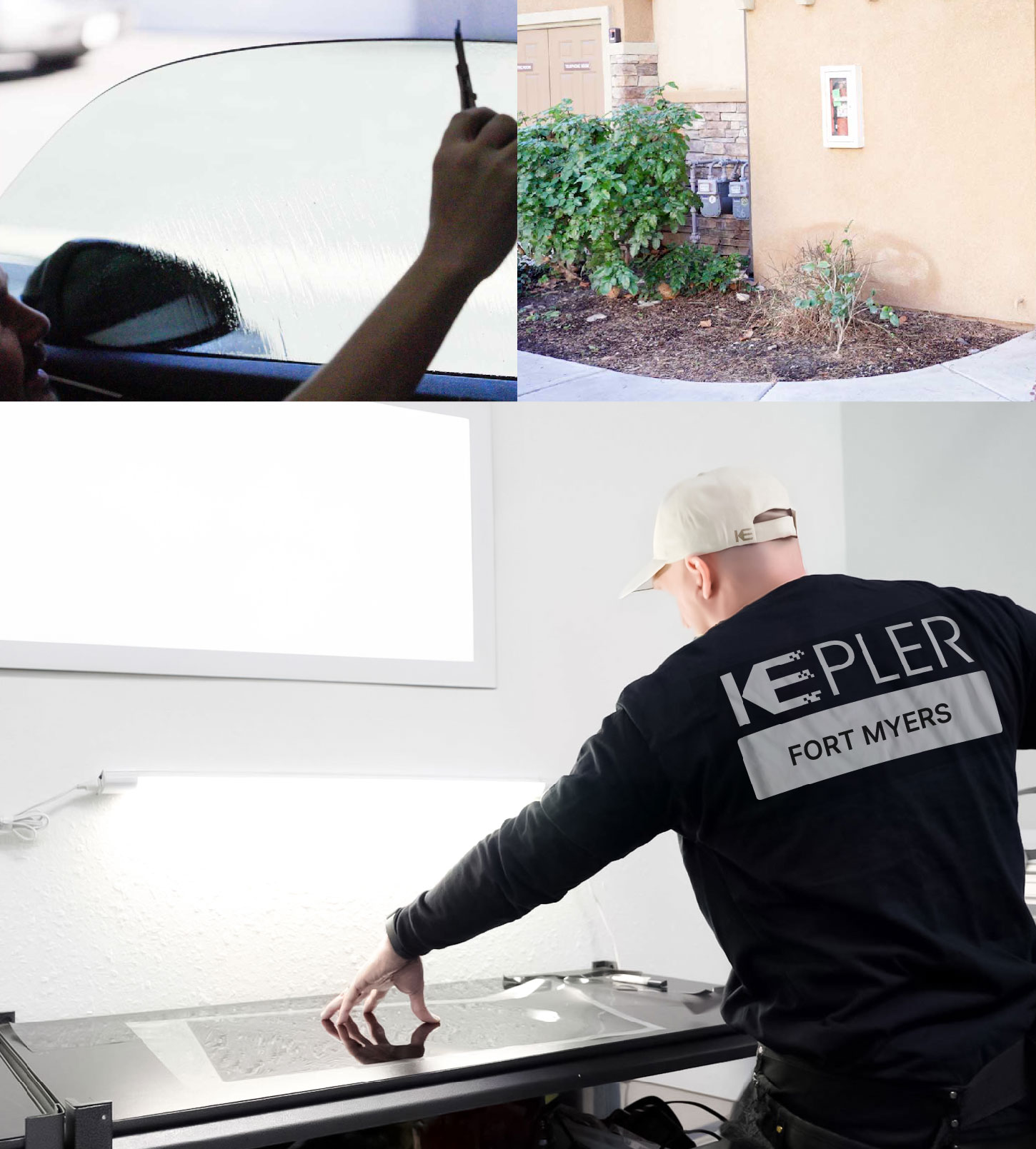 Window Tinting Specialist Cutting Film in Fort Myers, Florida
