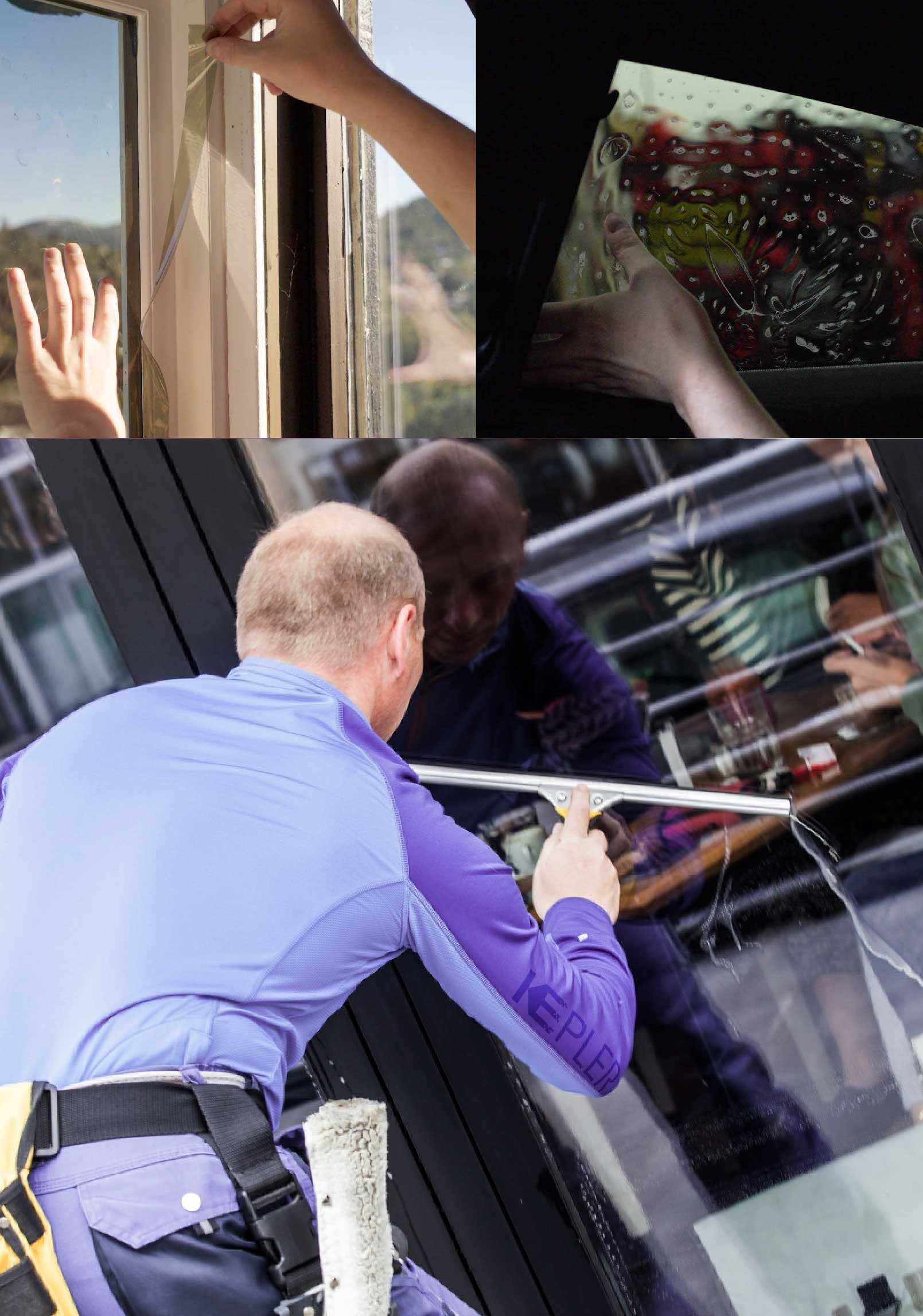 Kepler Expert Applying Anti-Graffiti Window Film to a Albany Shop Front