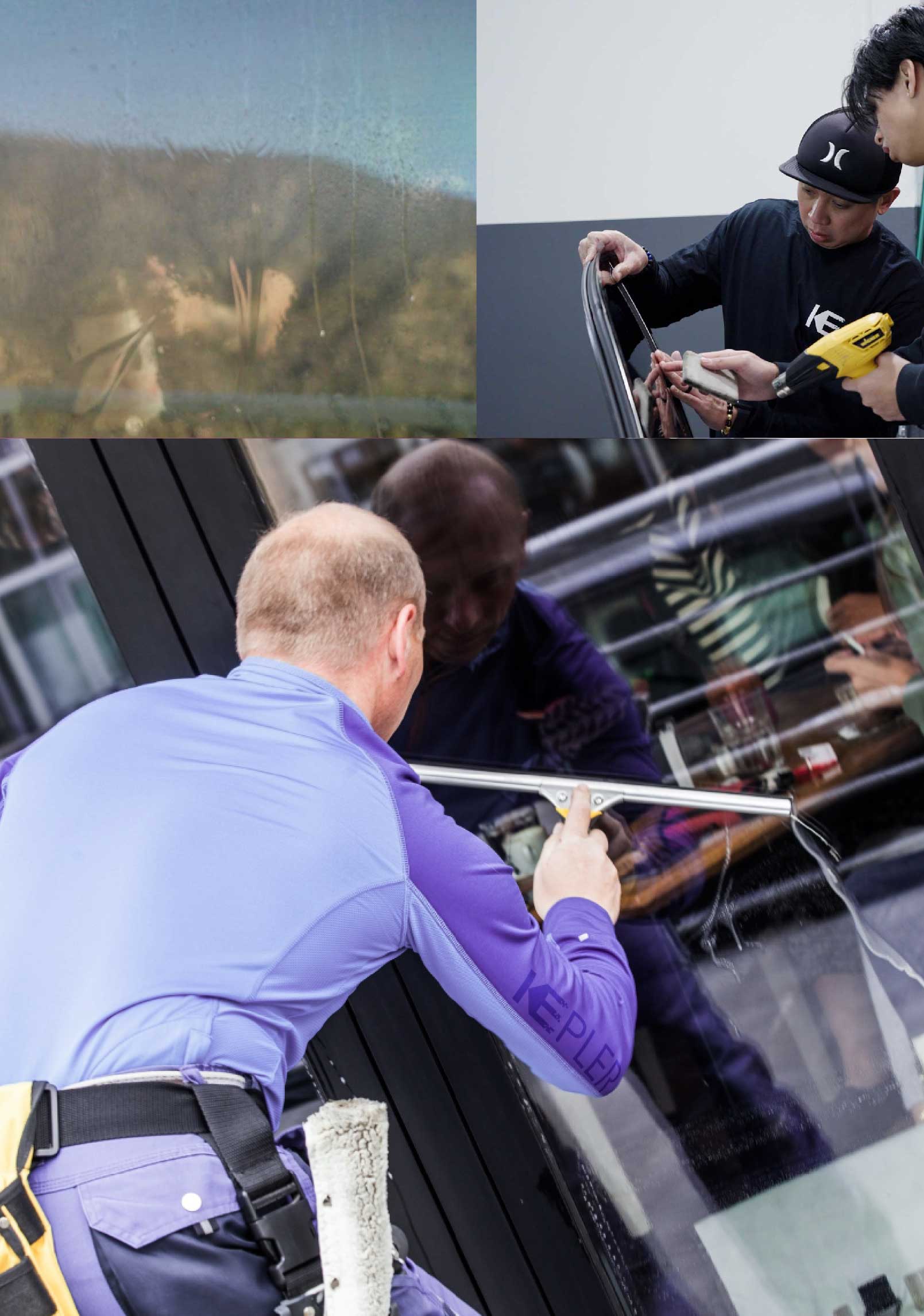 Kepler Expert Applying Anti-Graffiti Window Film to a Skokie Shop Front