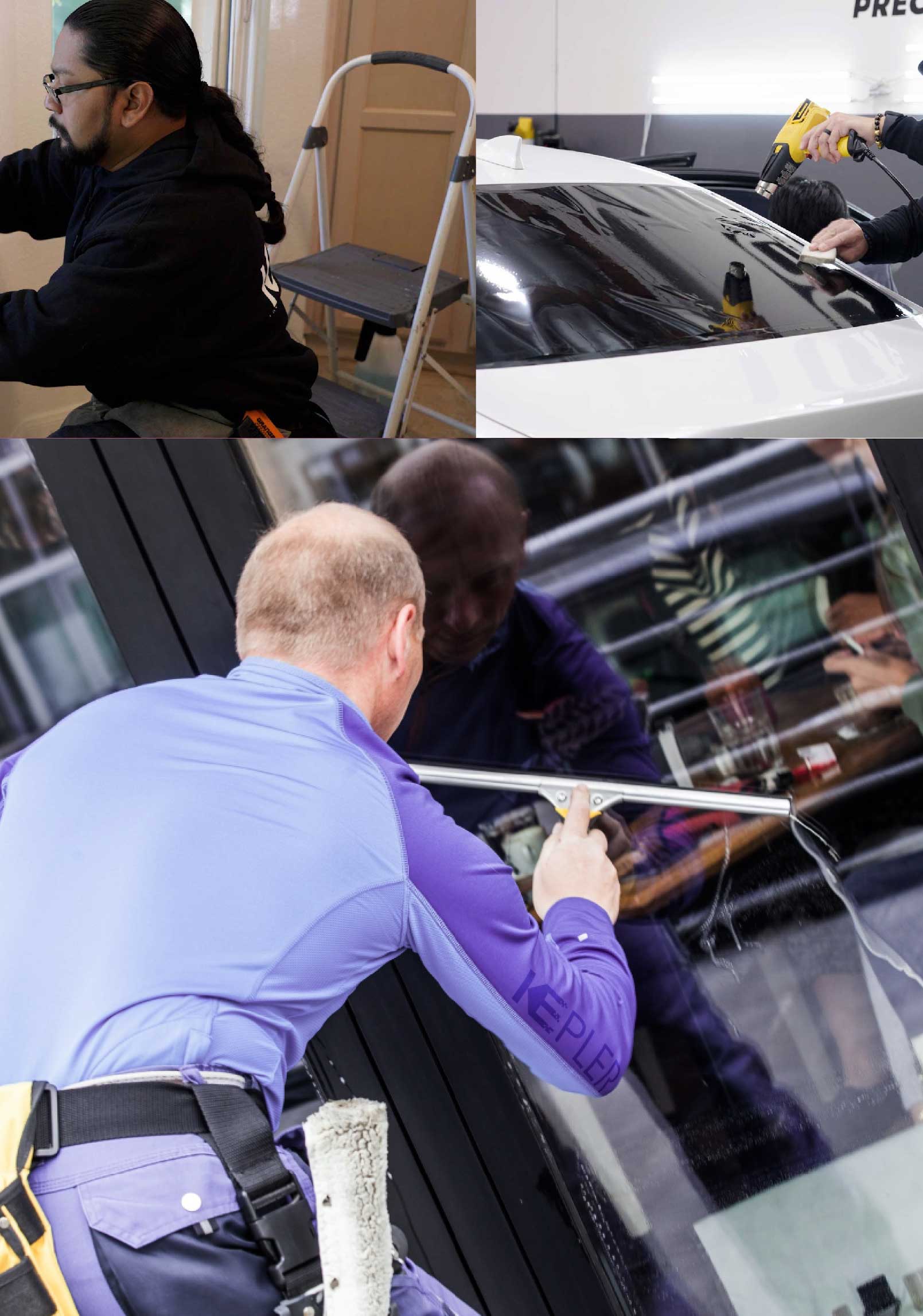 Kepler Professional Applying Anti-Graffiti Window Film to a North Little Rock Shop Front