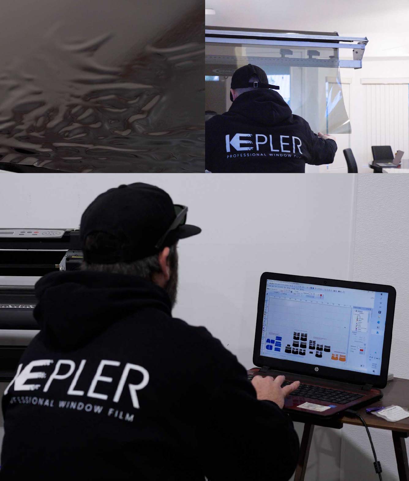 Ceramic Window Tinting Expert Cutting Film in Sherwood, Oregon