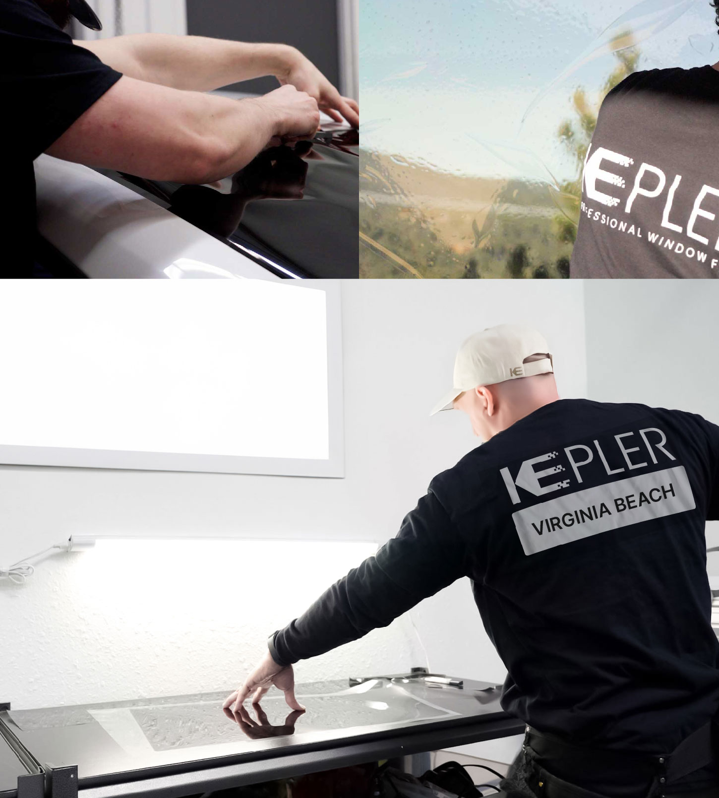 Window Tinting Specialist Cutting Film in Virginia Beach, Virginia