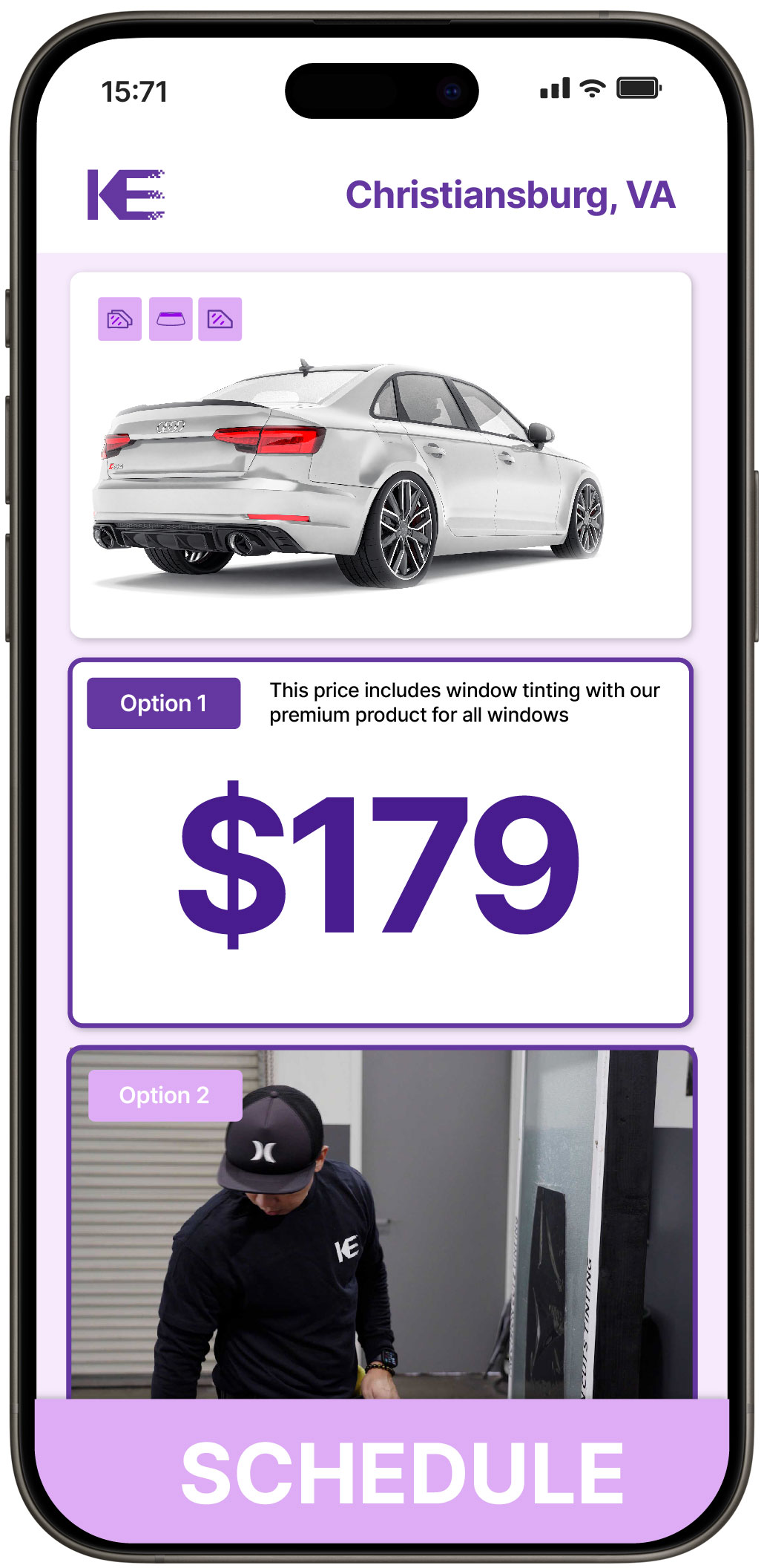 View Competitive Car Window Tinting Prices in Christiansburg, Virginia