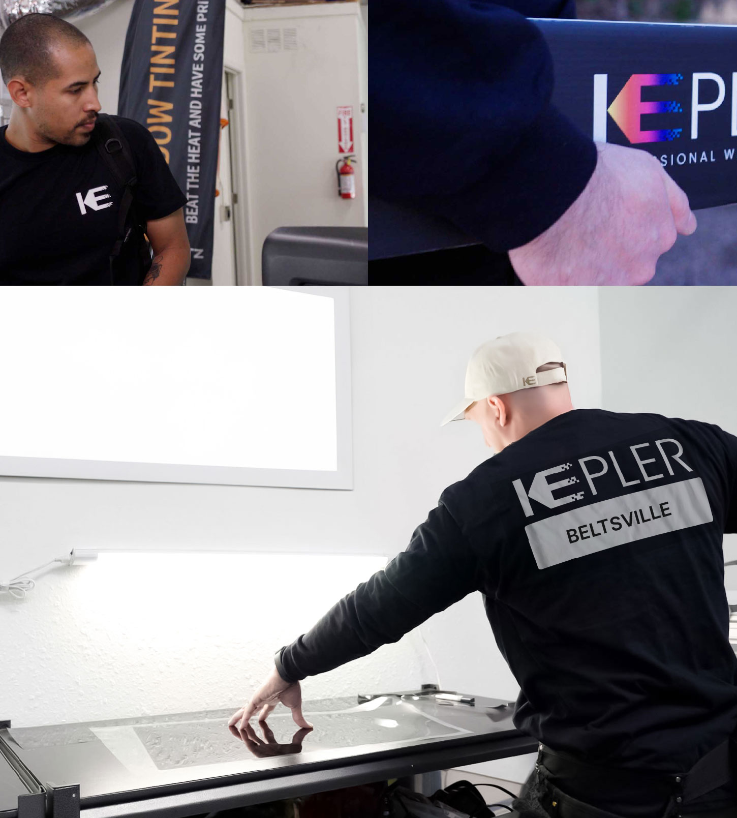 Window Tinting Specialist Cutting Film in Beltsville, Maryland