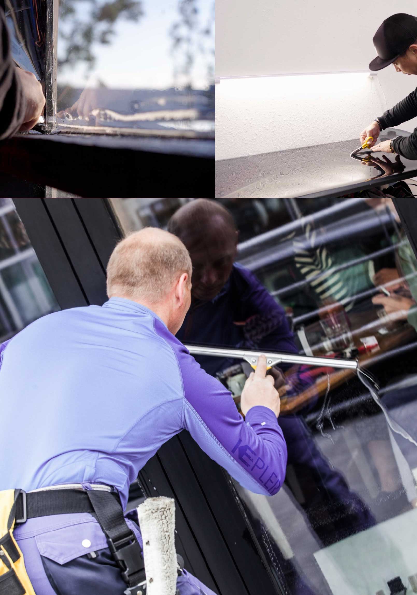 Kepler Expert Applying Anti-Graffiti Window Film to a Hialeah Shop Front