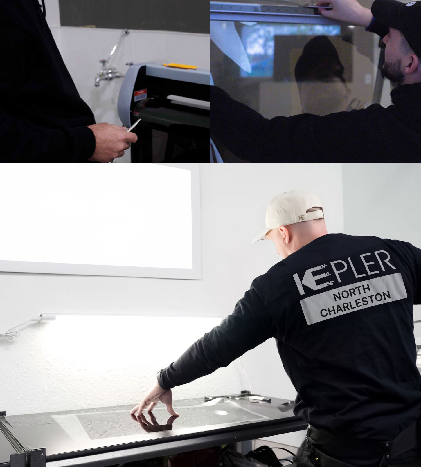 Window Tinting Specialist Cutting Film in North Charleston, South Carolina