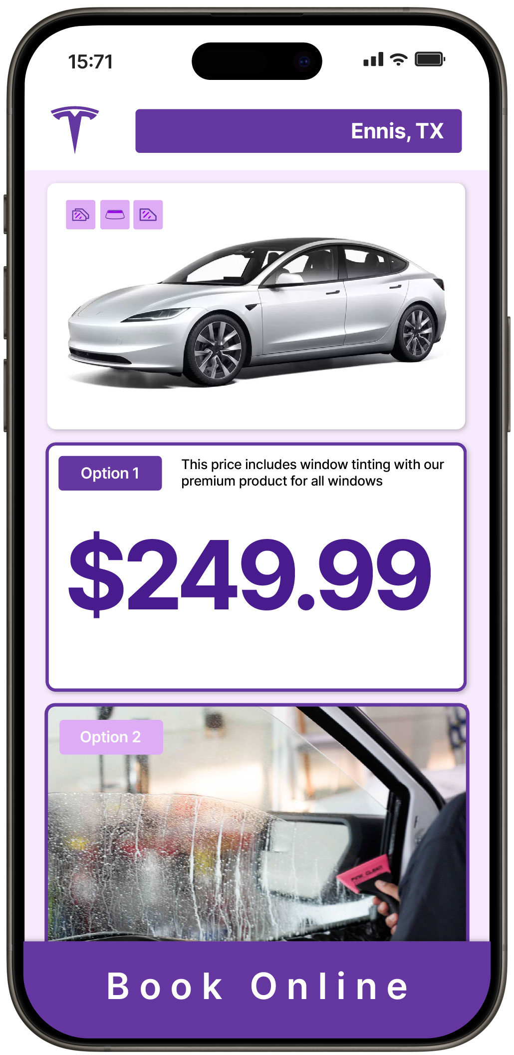 View Reasonable Tesla Window Tinting Costs in Ennis, Texas