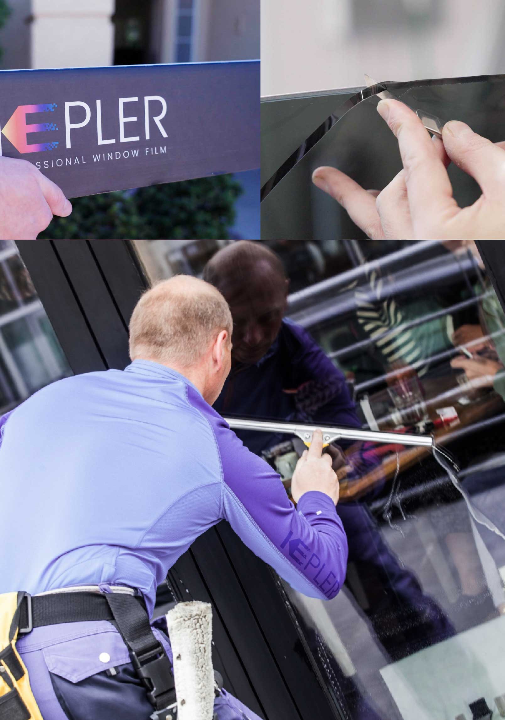 Kepler Expert Applying Anti-Graffiti Window Film to a Mankato Shop Front