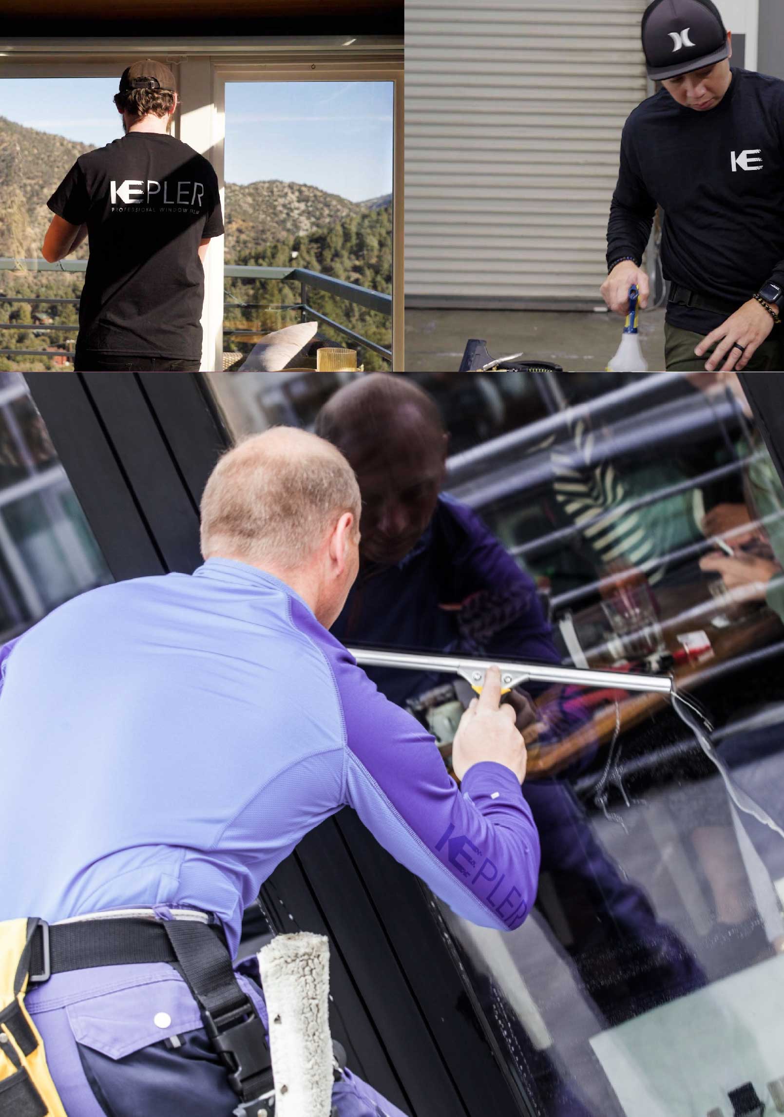 Kepler Expert Applying Anti-Graffiti Window Film to a Edmond Shop Front