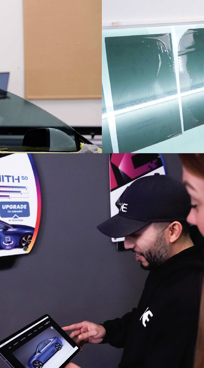 Kepler Dealer Showing Car Window Film Options to Customer in Fremont, Ohio