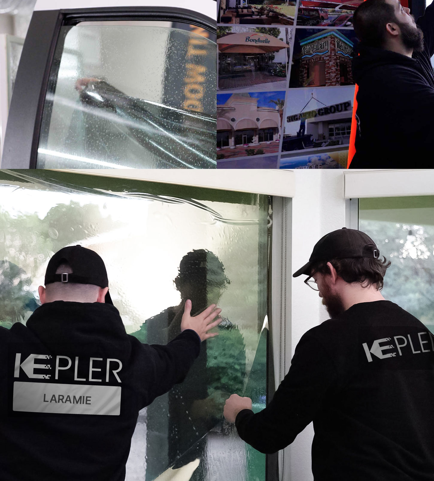 Kepler Technician Applying High-tech Window Tint to Home in Laramie