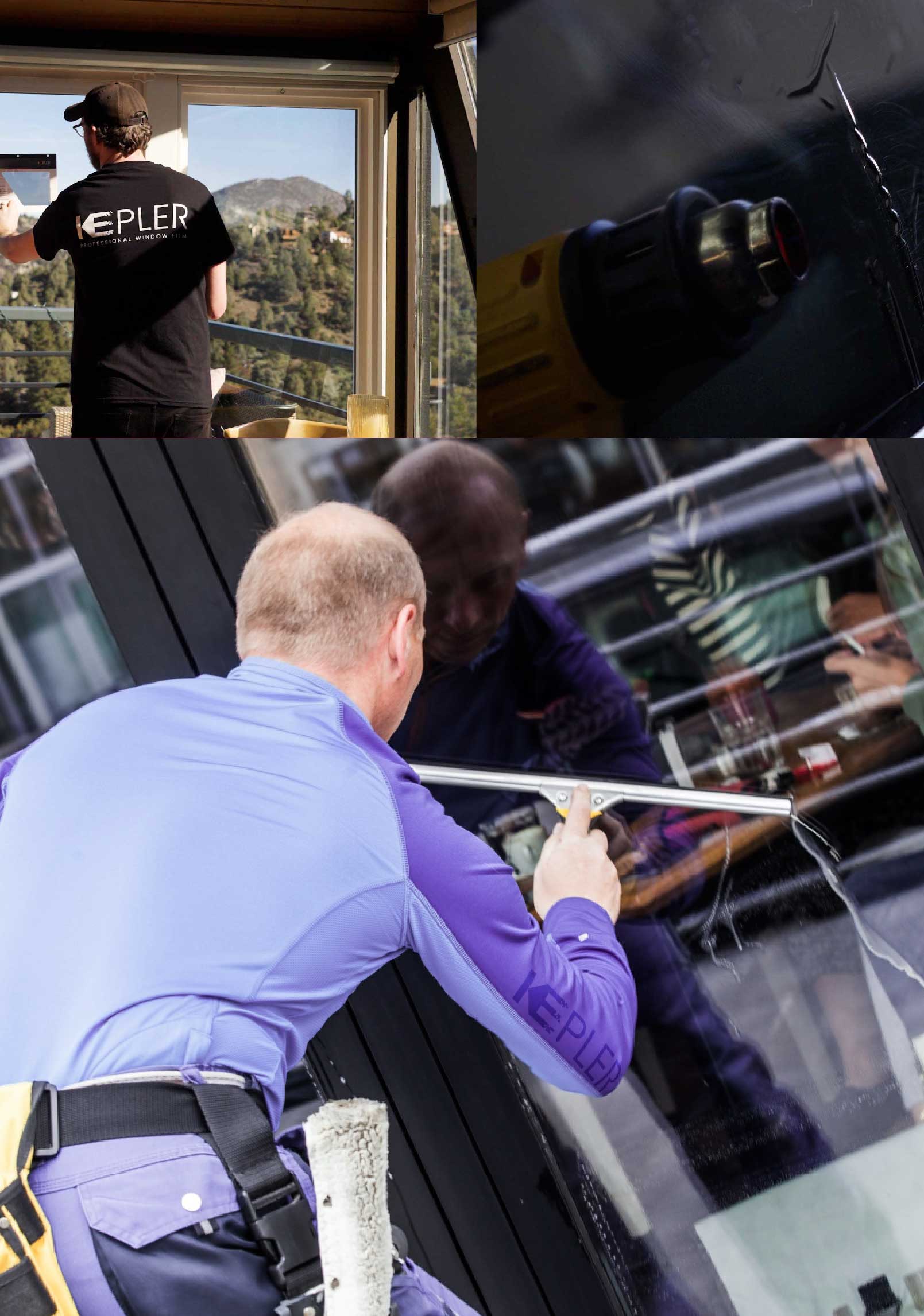 Kepler Skilled Applying Anti-Graffiti Window Film to a Winter Springs Shop Front