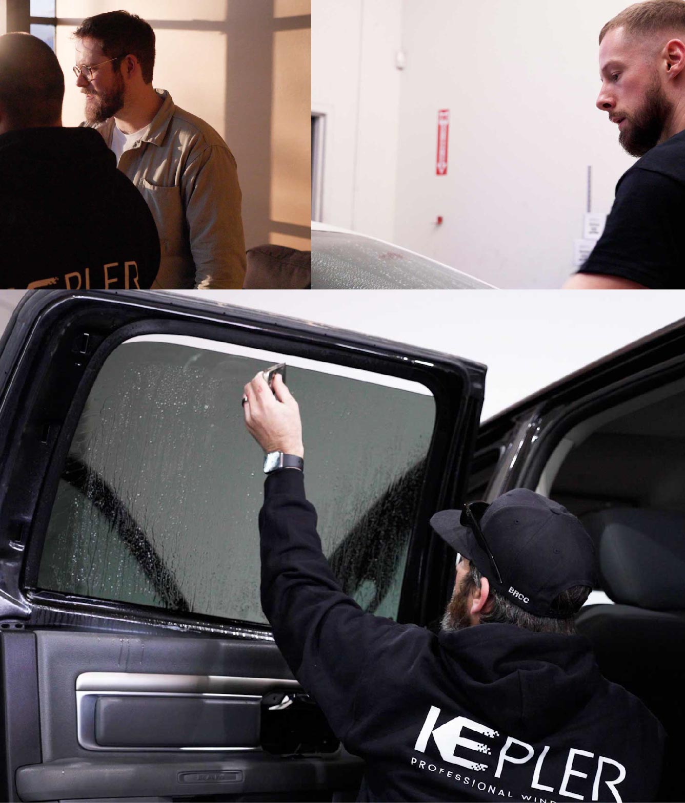 Kepler Window Tinting Specialists at Work in Babson Park, Massachusetts