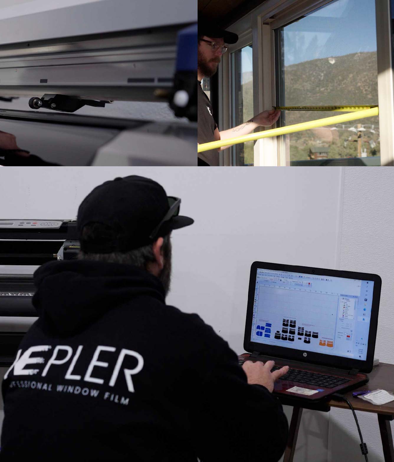 Ceramic Window Tinting Expert Cutting Film in Donna, Texas