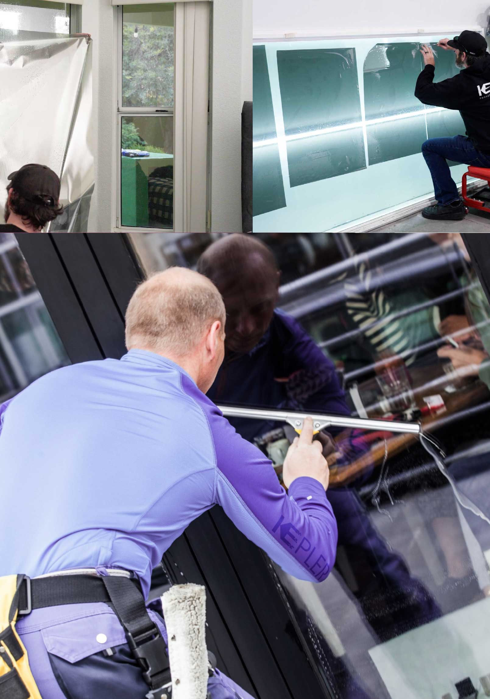 Kepler Professional Applying Anti-Graffiti Window Film to a North Hollywood Shop Front