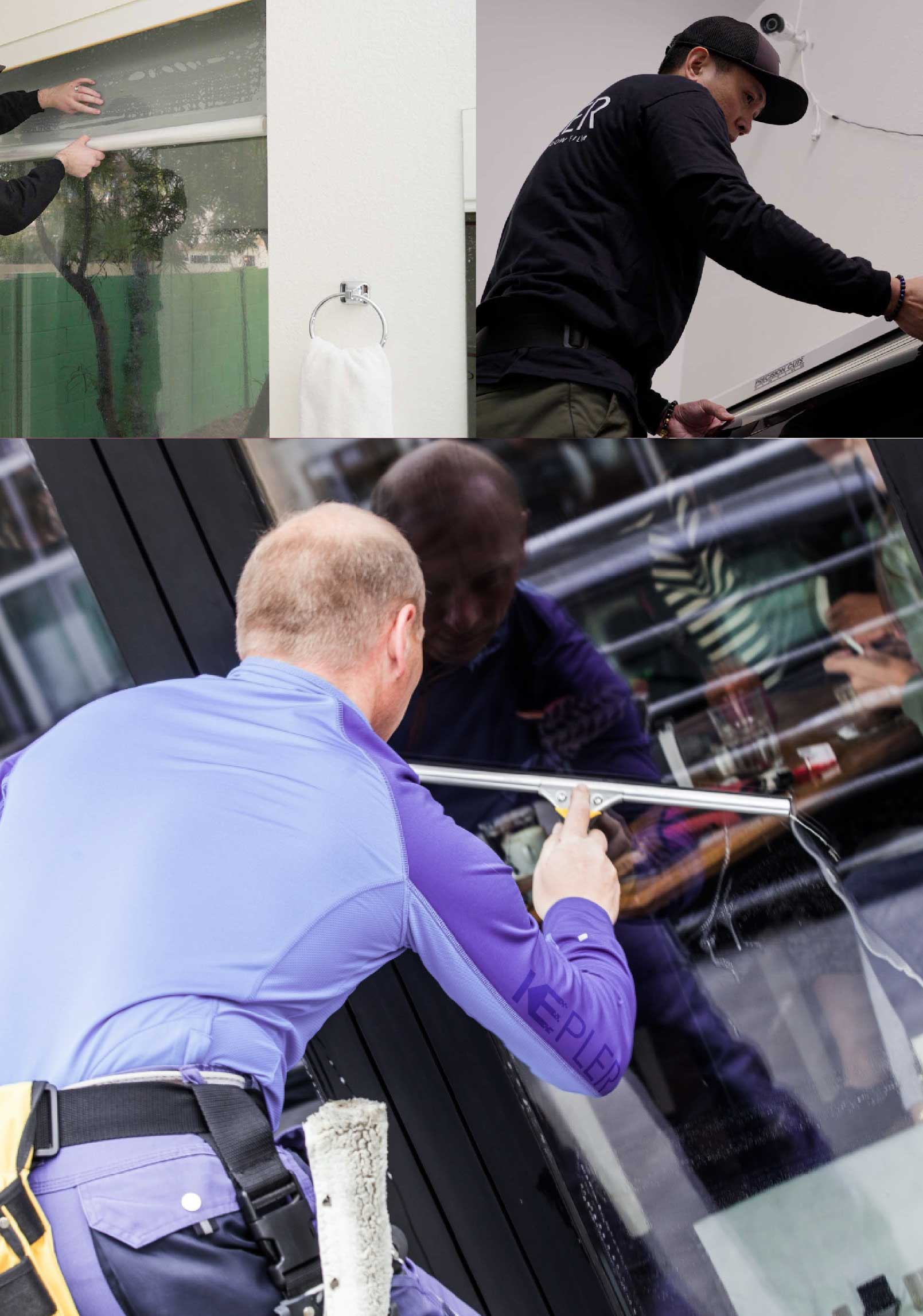 Kepler Professional Applying Anti-Graffiti Window Film to a Alexandria Shop Front