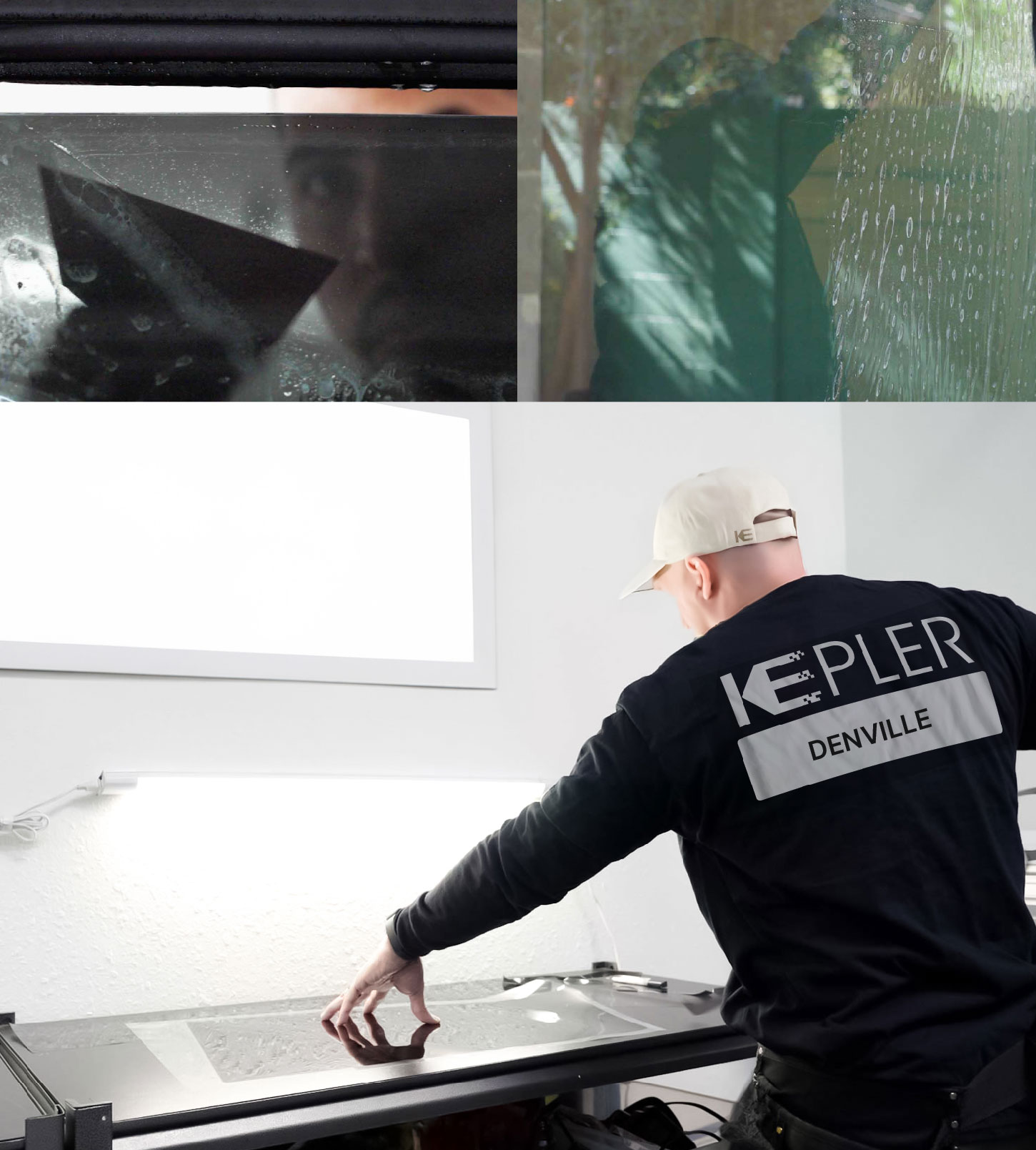 Window Tinting Specialist Cutting Film in Denville, New Jersey