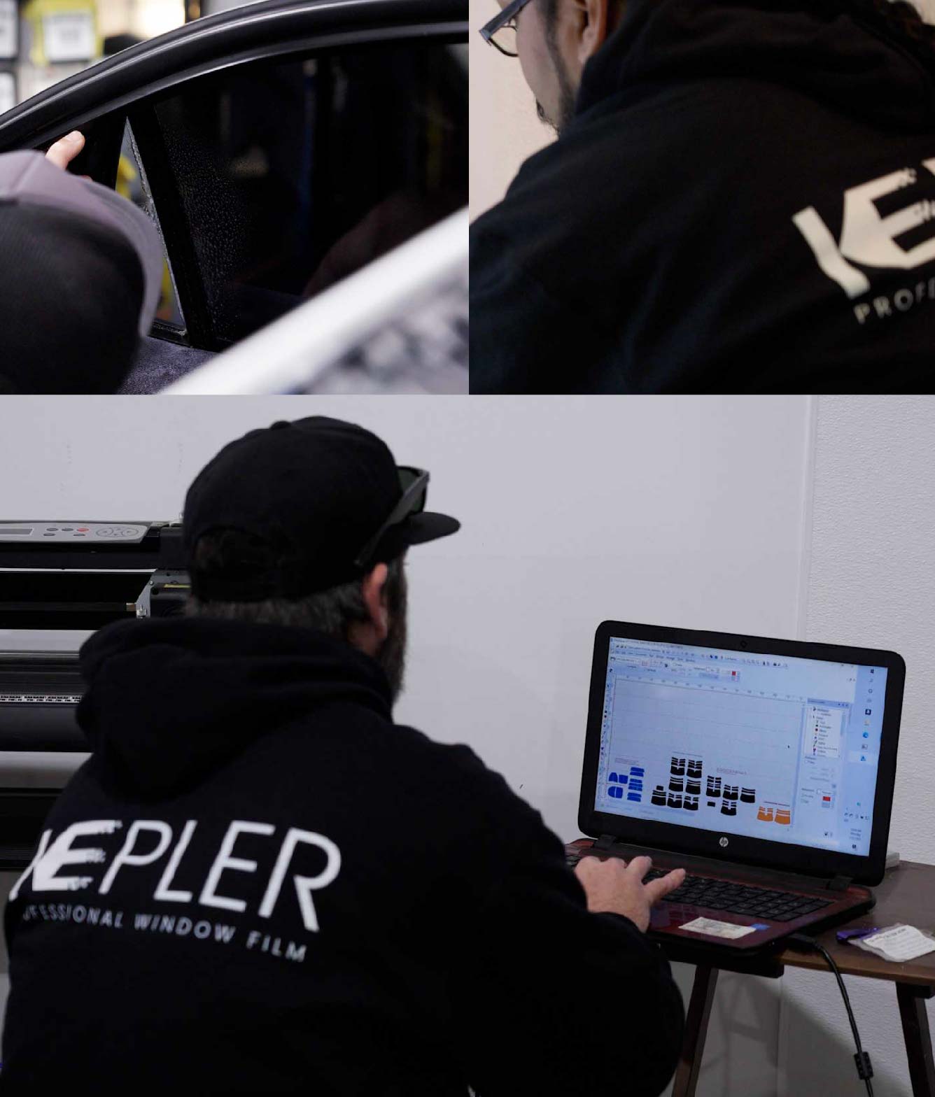 Ceramic Window Tinting Expert Cutting Film in Ontario, California