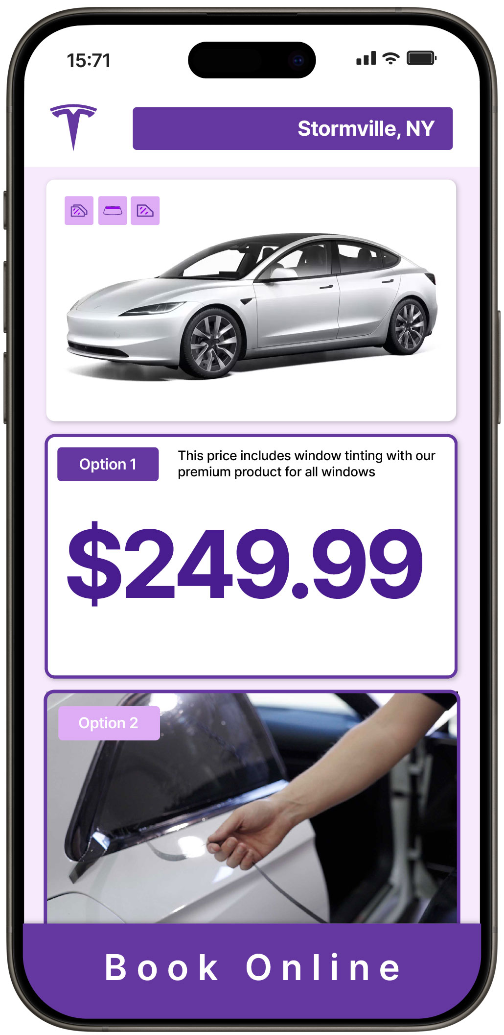 View Competitive Tesla Window Tinting Costs in Stormville, New York