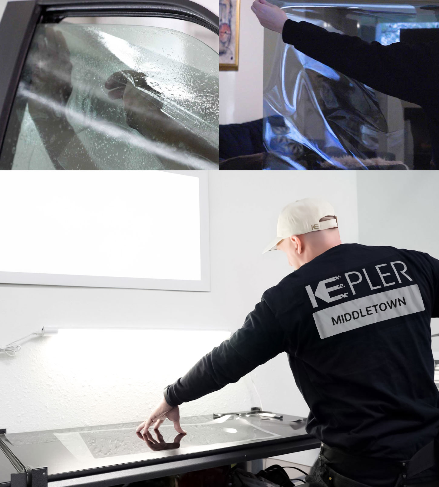 Window Tinting Specialist Cutting Film in Middletown, New Jersey