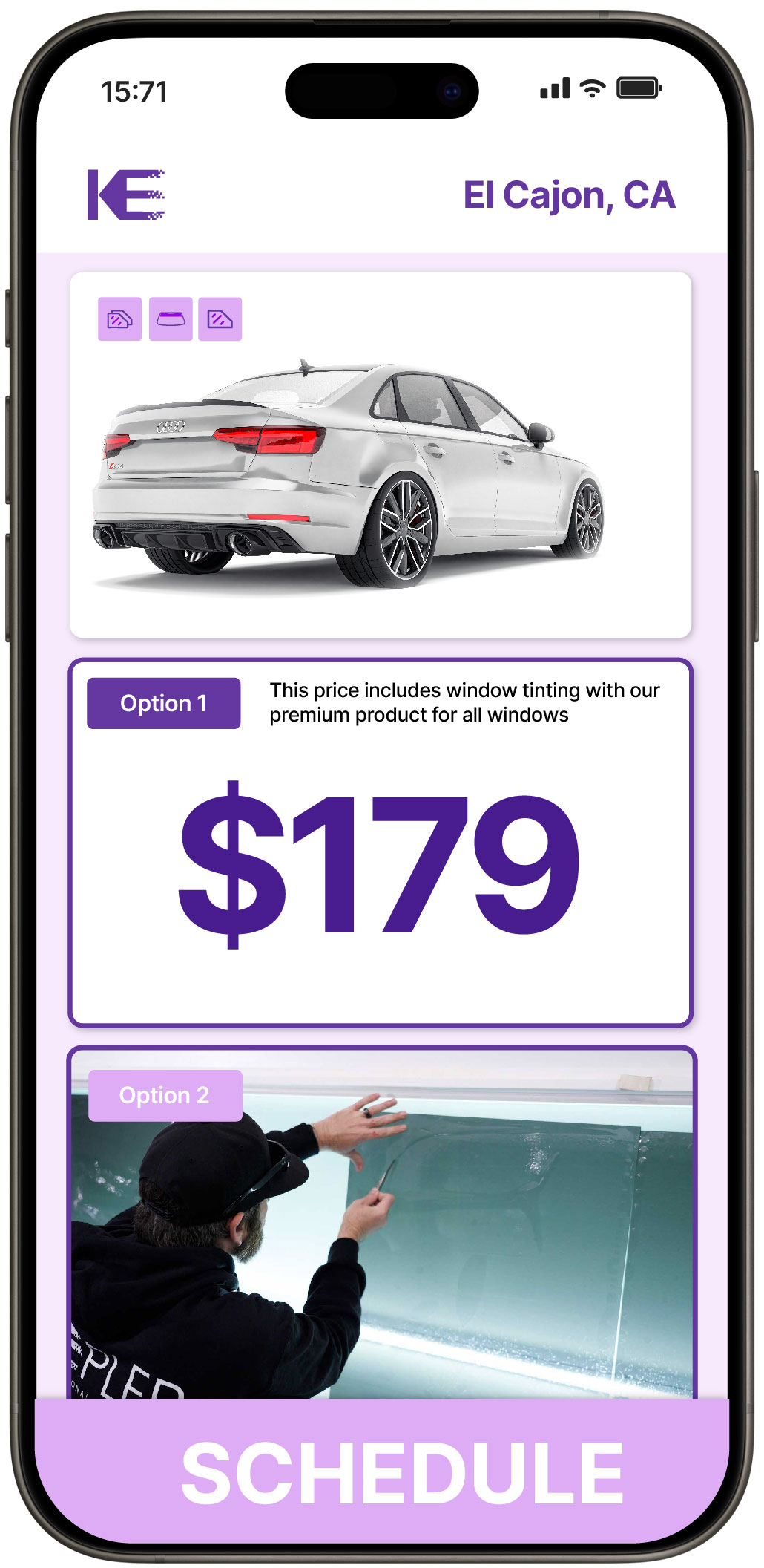 View Competitive Car Window Tinting Prices in El Cajon, California