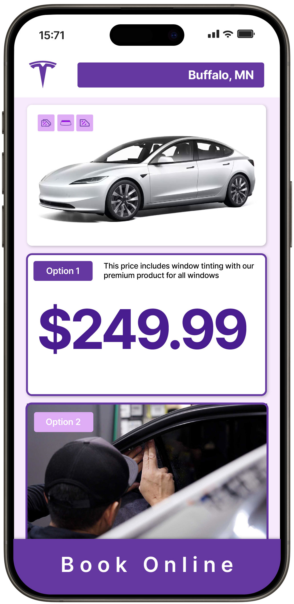View Reasonable Tesla Window Tinting Prices in Buffalo, Minnesota