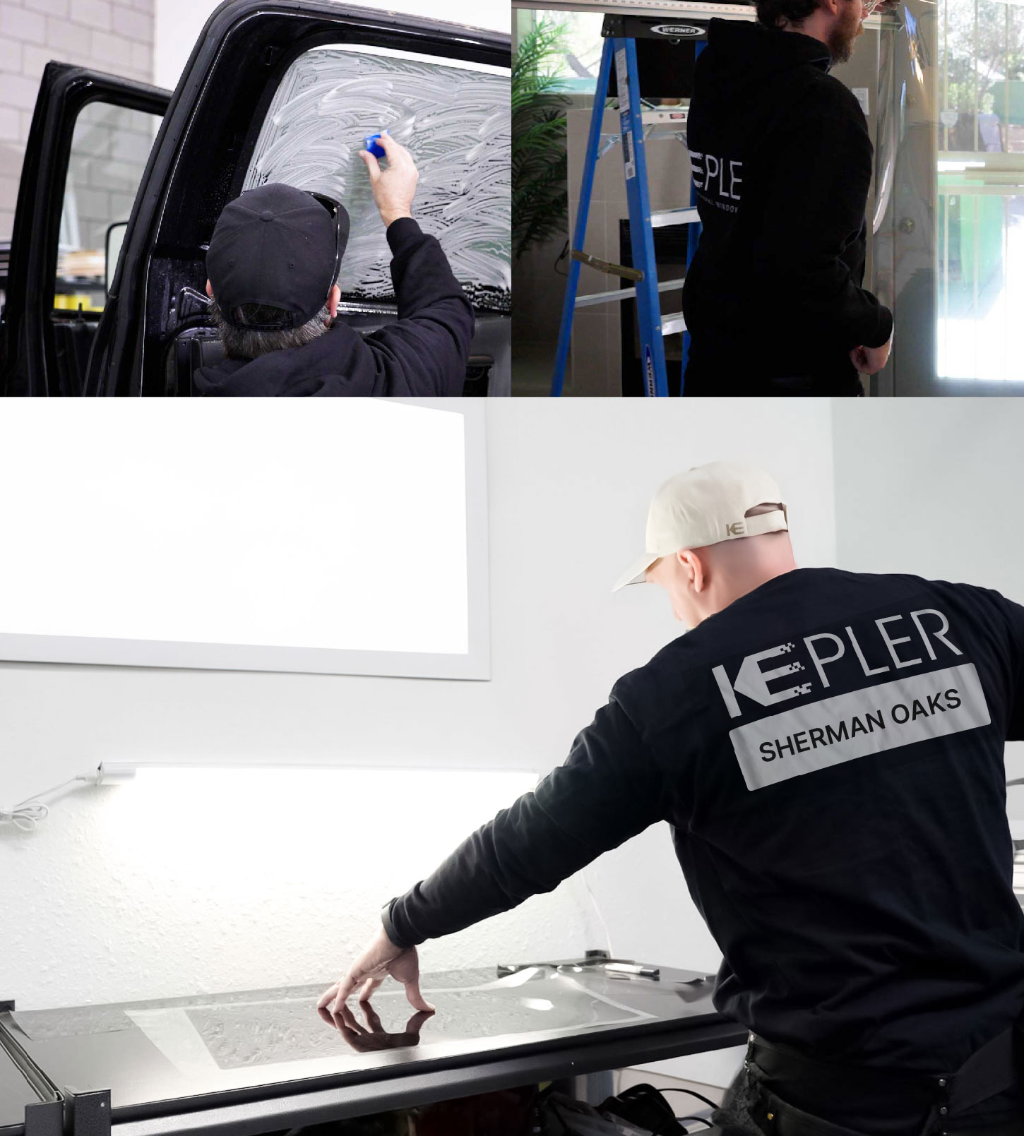 Window Tinting Specialist Cutting Film in Sherman Oaks, California