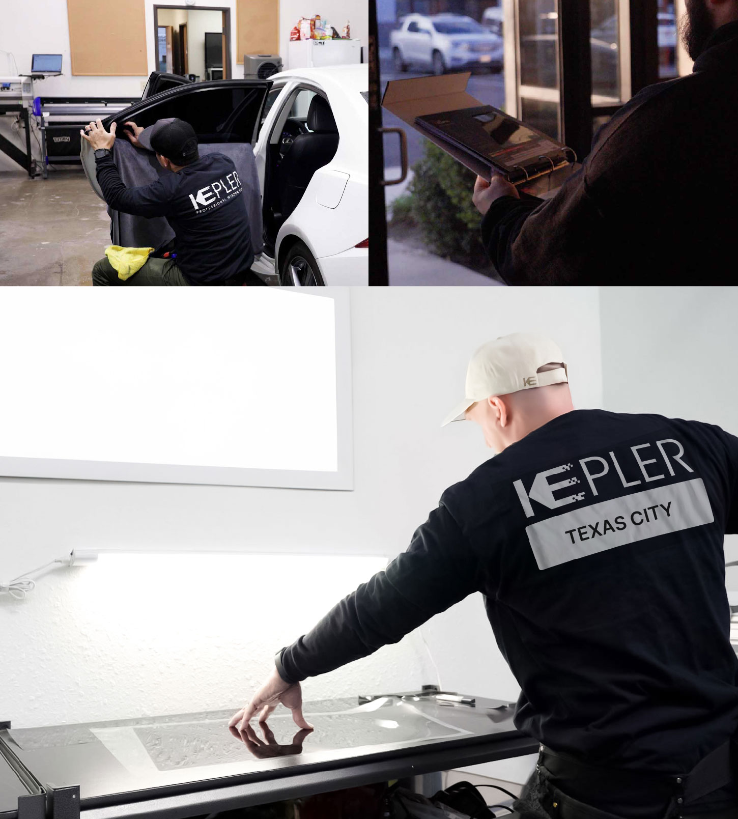 Window Tinting Specialist Cutting Film in Texas City, Texas