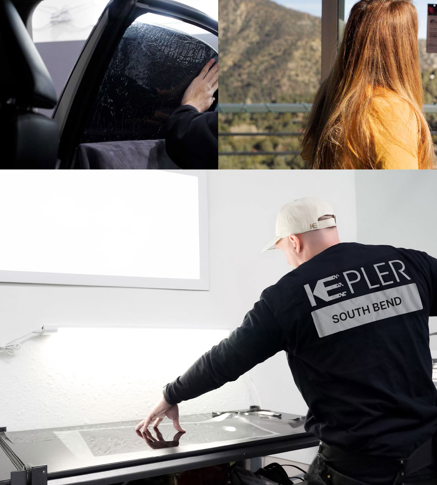 Window Tinting Specialist Cutting Film in South Bend, Indiana