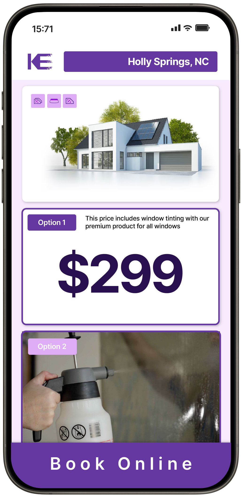 View Competitive Home Window Tinting Costs in Holly Springs, North Carolina