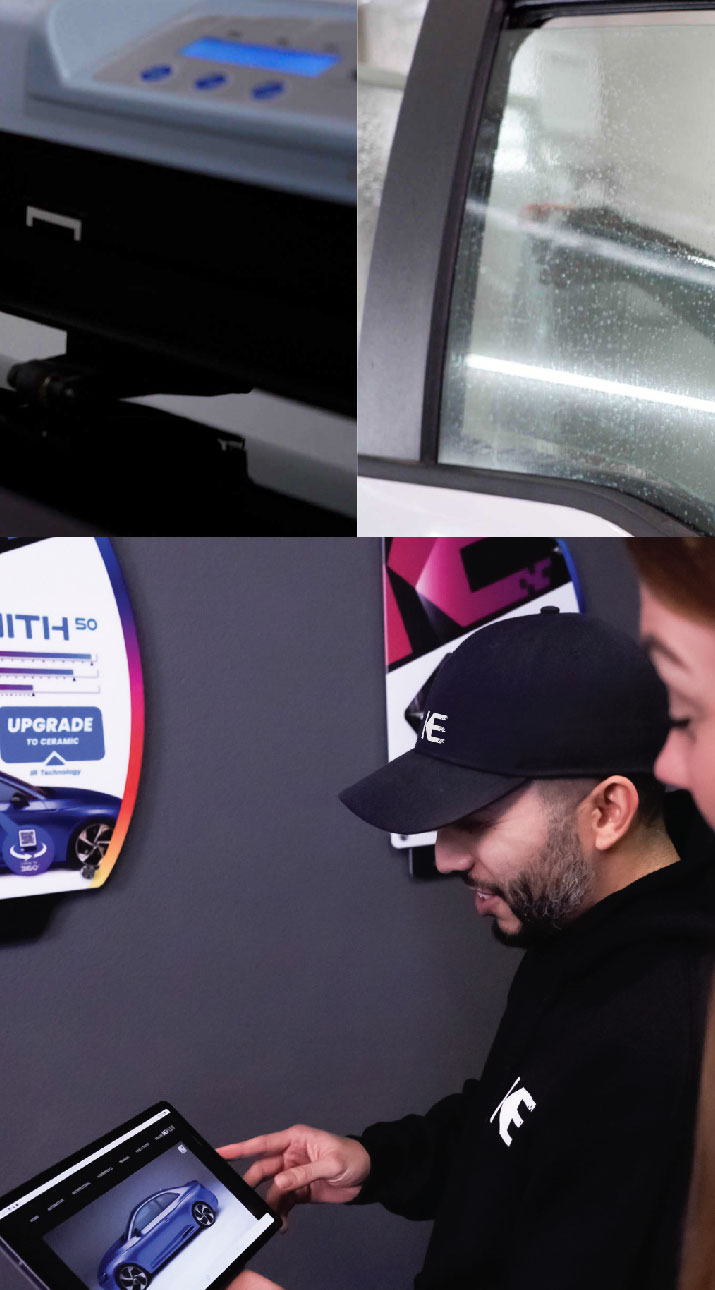 Kepler Dealer Showing Car Window Film Options to Customer in Edwardsville, Illinois